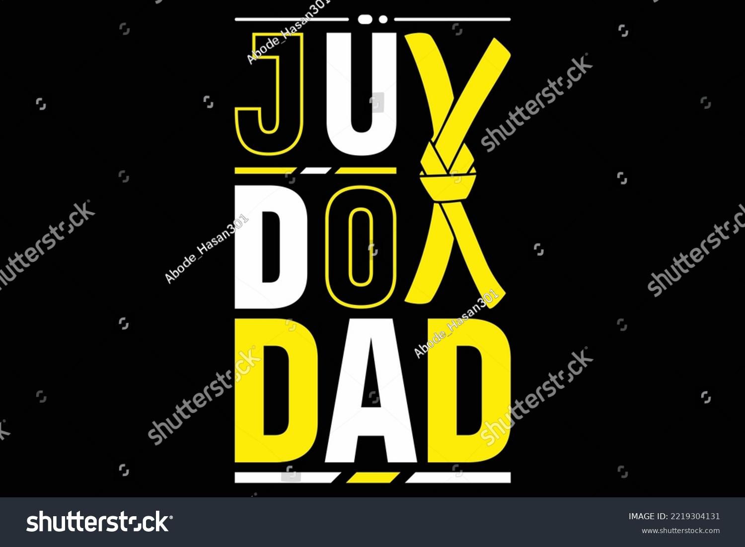 SVG of Judo Dad, JUDO Typography Svg T Shirt Design,  svg