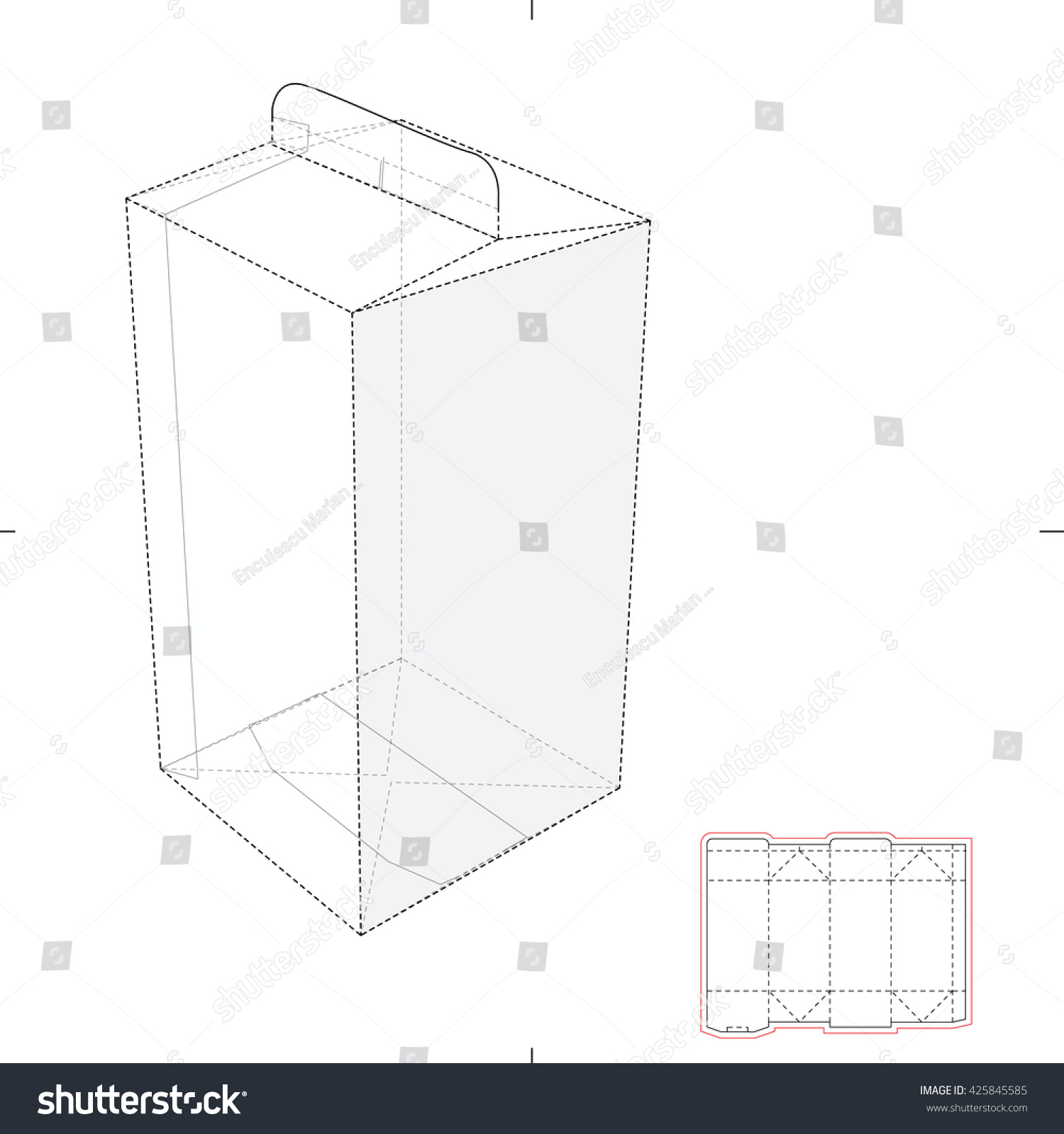 Juice Box Blueprint Template Stock Vector 425845585 - Shutterstock