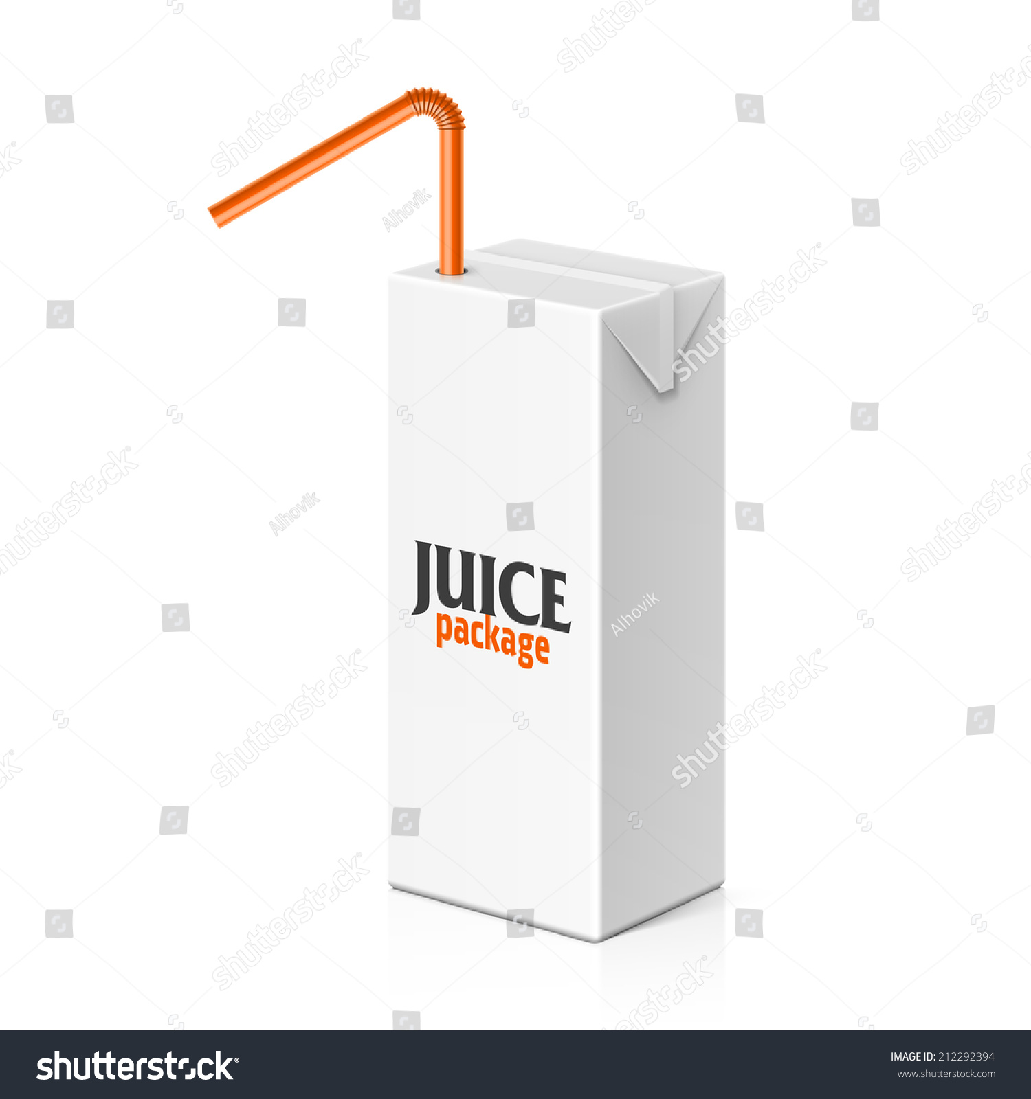SVG of Juice or milk box with drinking straw. Vector. svg