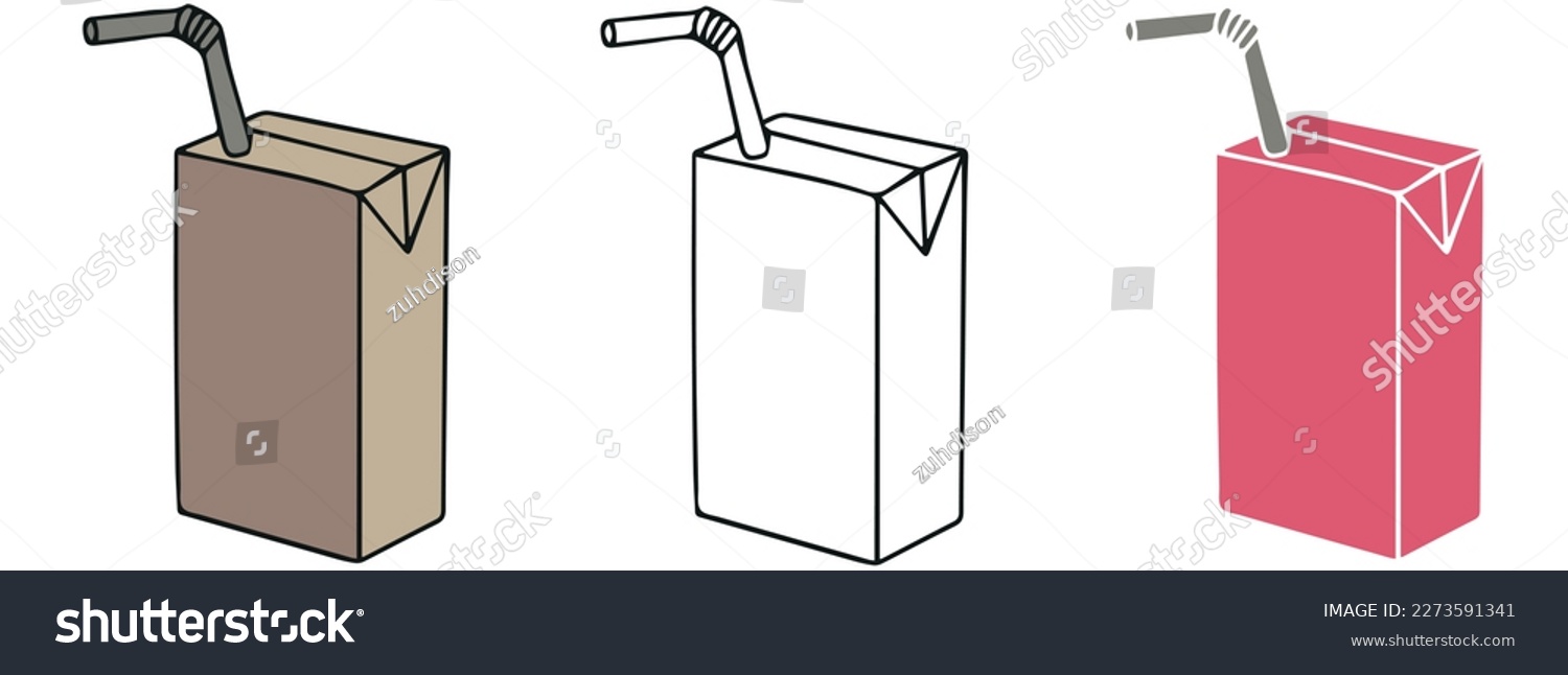 SVG of juice pack,juice box or milk pack isolated on background svg