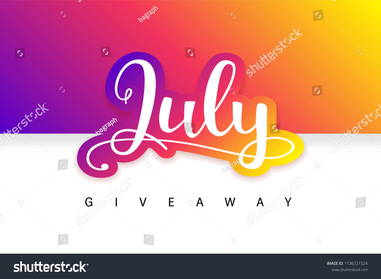 Download July Giveaway Summer Contest Banner Enter Stock Vector Royalty Free 1136721524