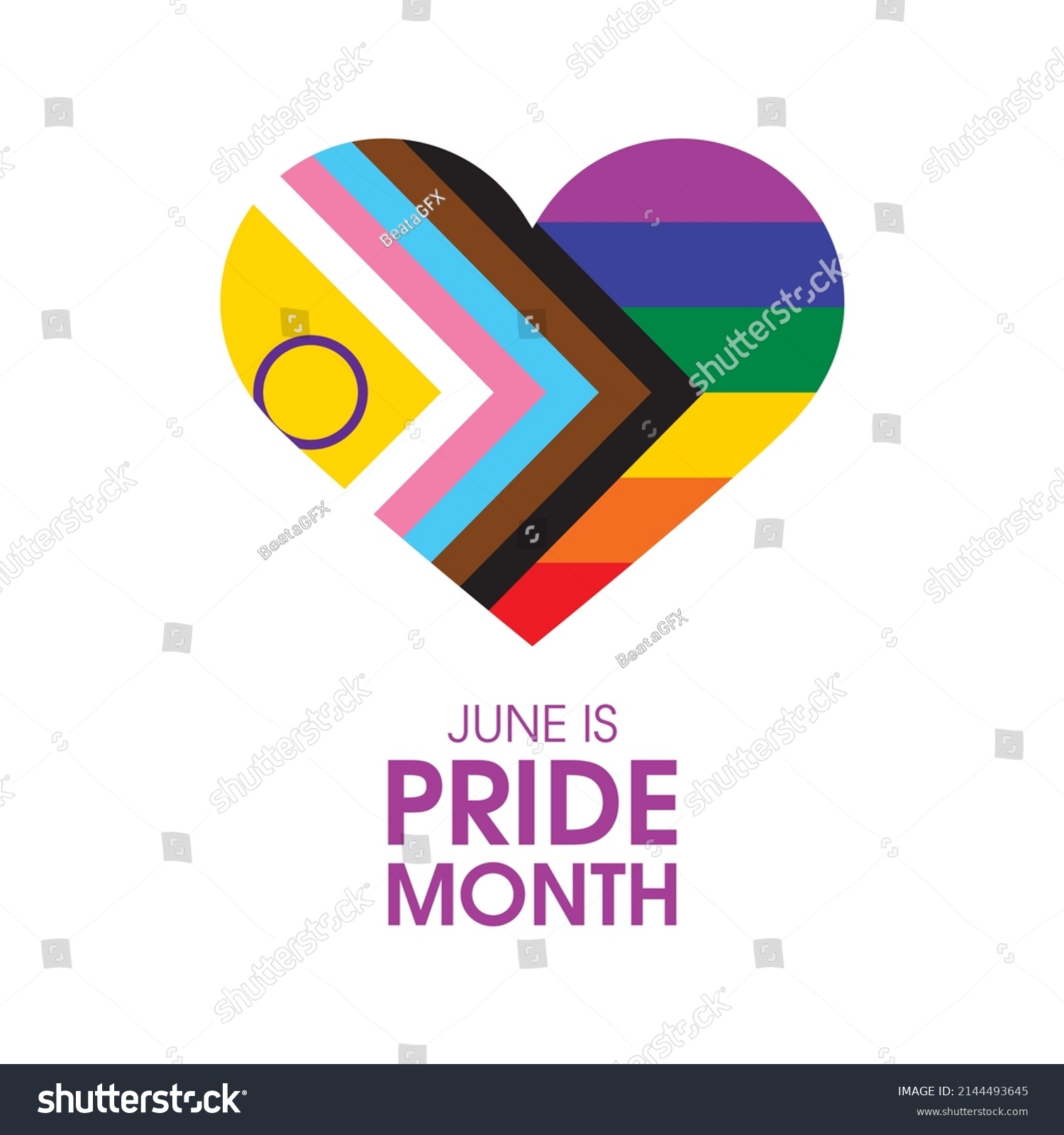 June Pride Month Vector Progress Lgbtqia Stock Vector (Royalty Free