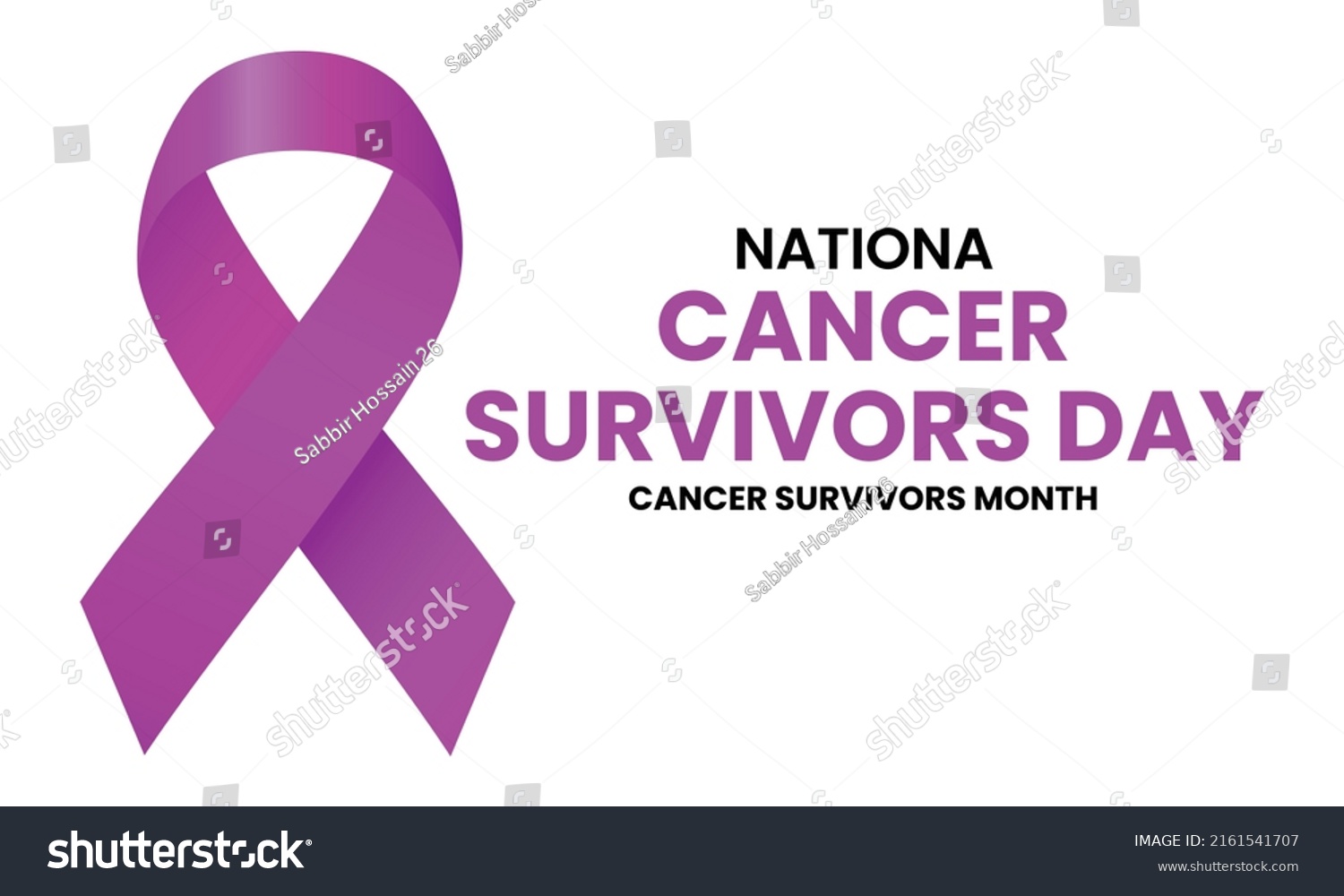 June National Cancer Survivor Month Cancer Stock Vector (Royalty Free ...