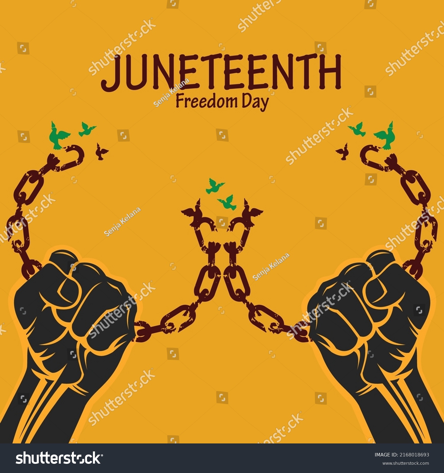 Juneteenth Fredom Day Background Moment Stock Vector (Royalty Free ...