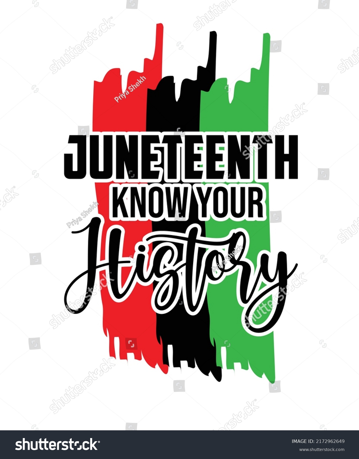 SVG of Juneteenth Know Your History T-Shirt Design. You will get eps file with 300ppi. svg
