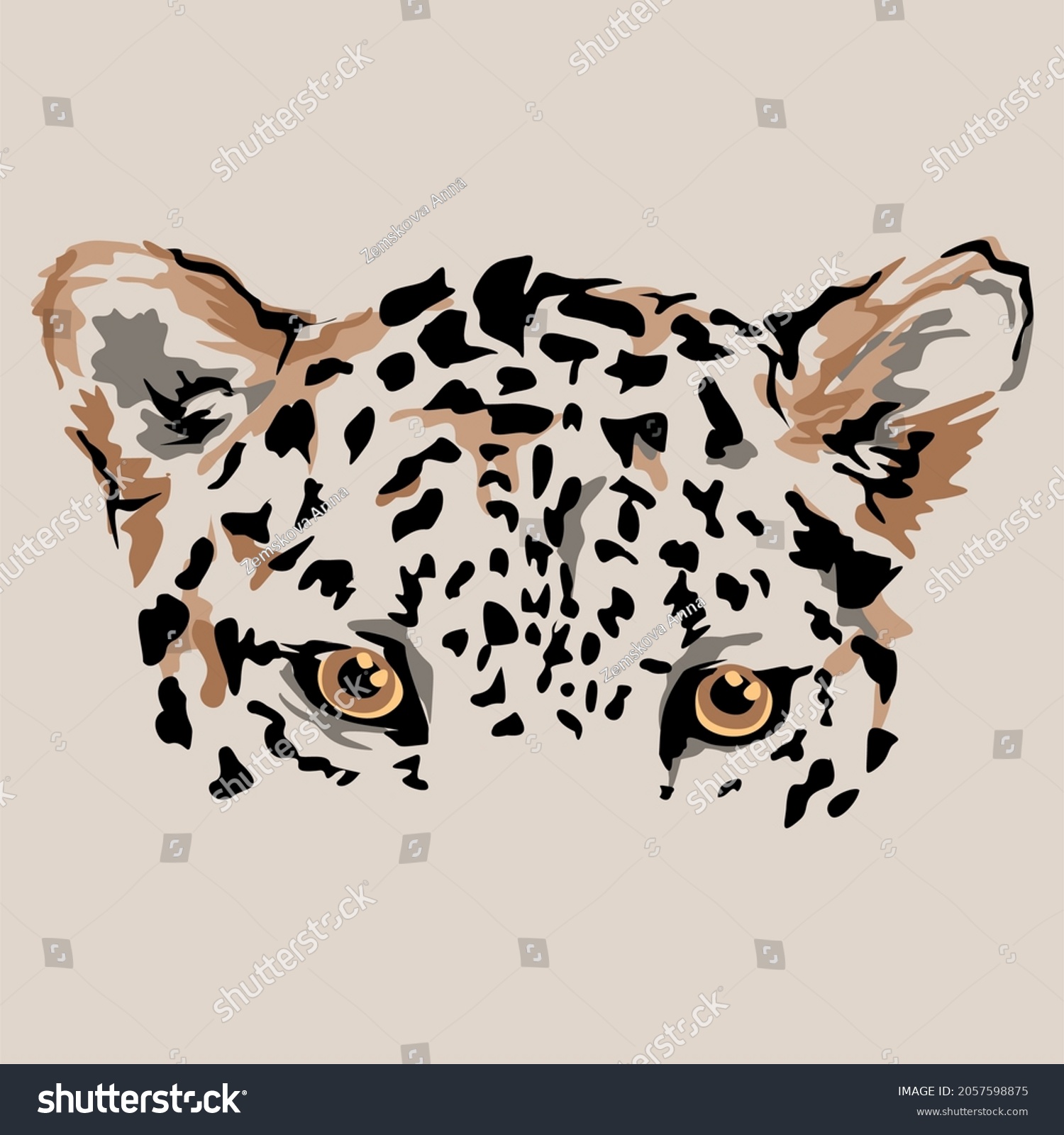Jungle Leopard Wild Cat Vector Stock Vector (Royalty Free) 2057598875 ...