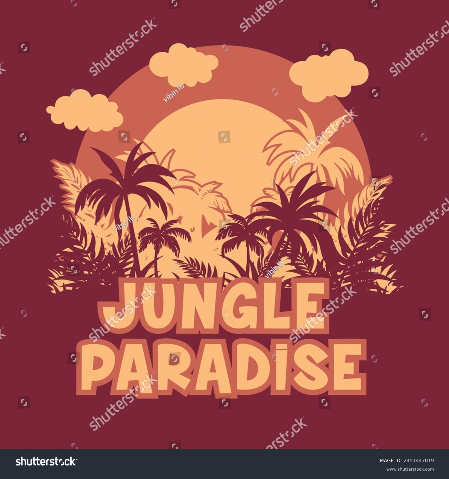 SVG of JUNGLE PARADISE TROPICAL WILDLIFE PRINT  svg
