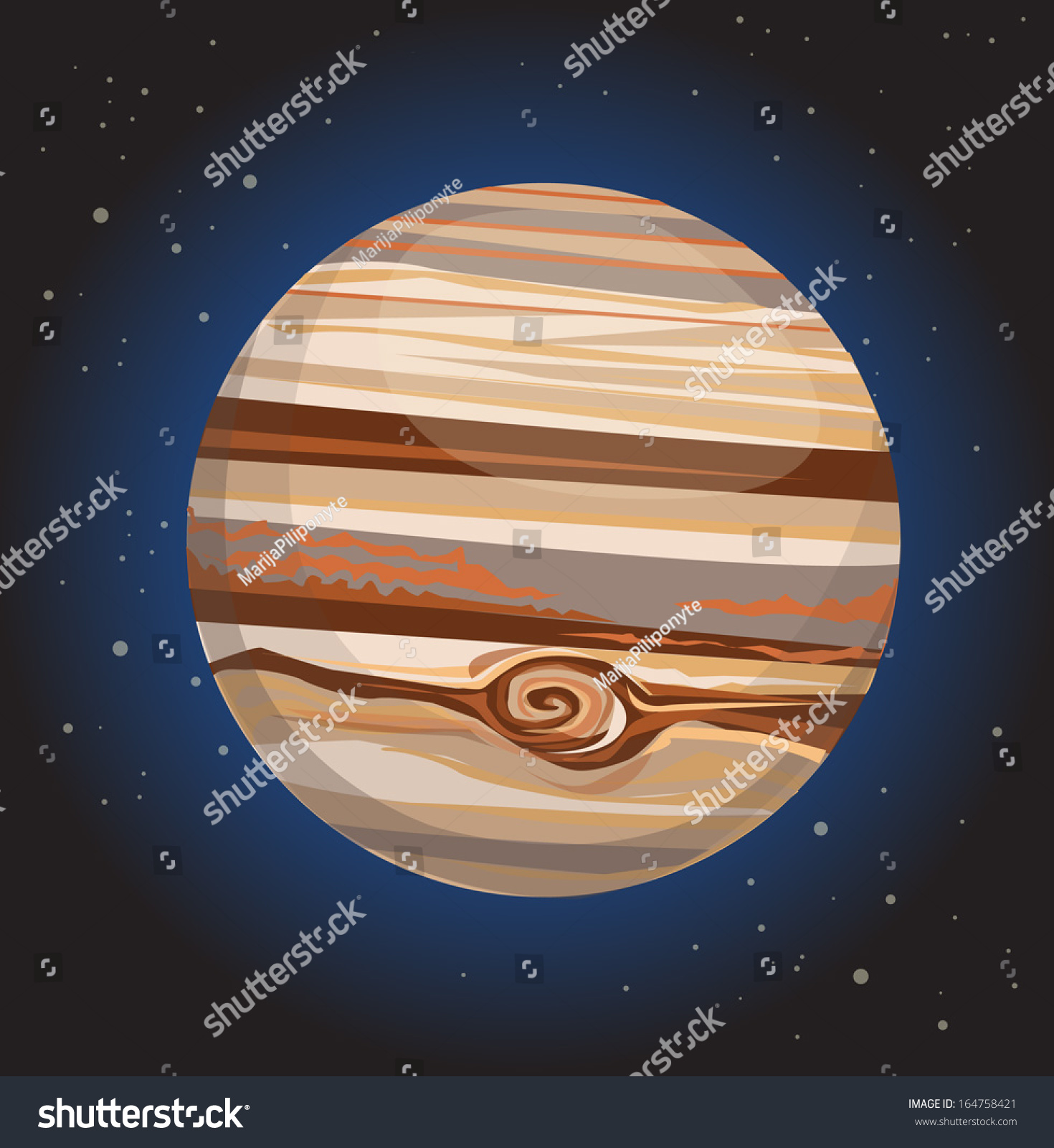 Jupiter Vector Illustration Stock Vector (Royalty Free) 164758421