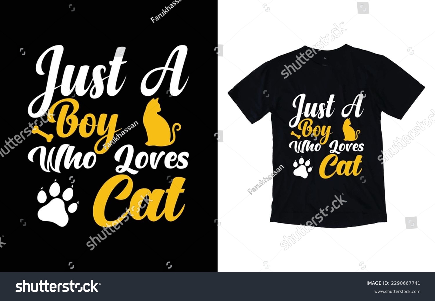 SVG of Just a boy who loves cat typography t-shirt design, Cat t-shirt design, Pet t-shirt design svg