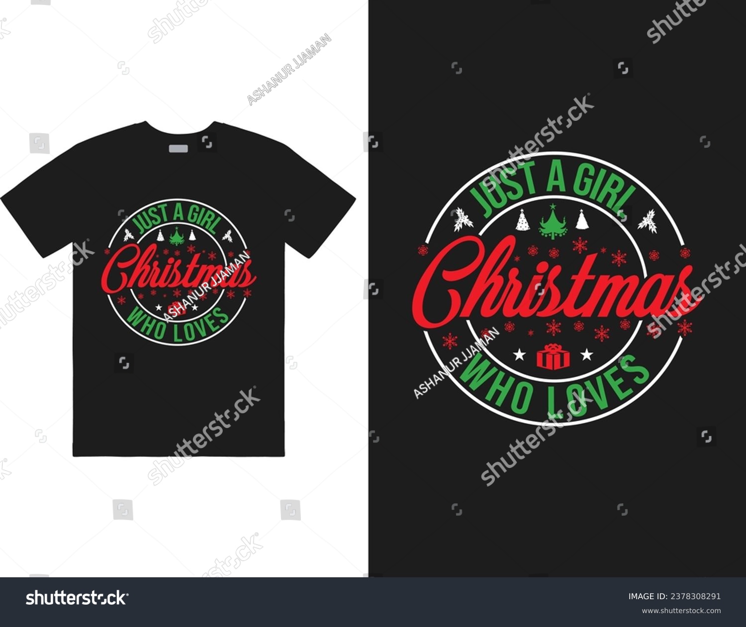 SVG of Just A Girl Who Loves Christmas design svg