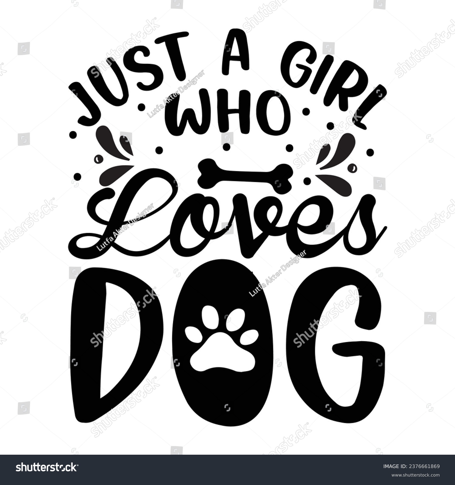 SVG of just a girl who loves dog
 svg