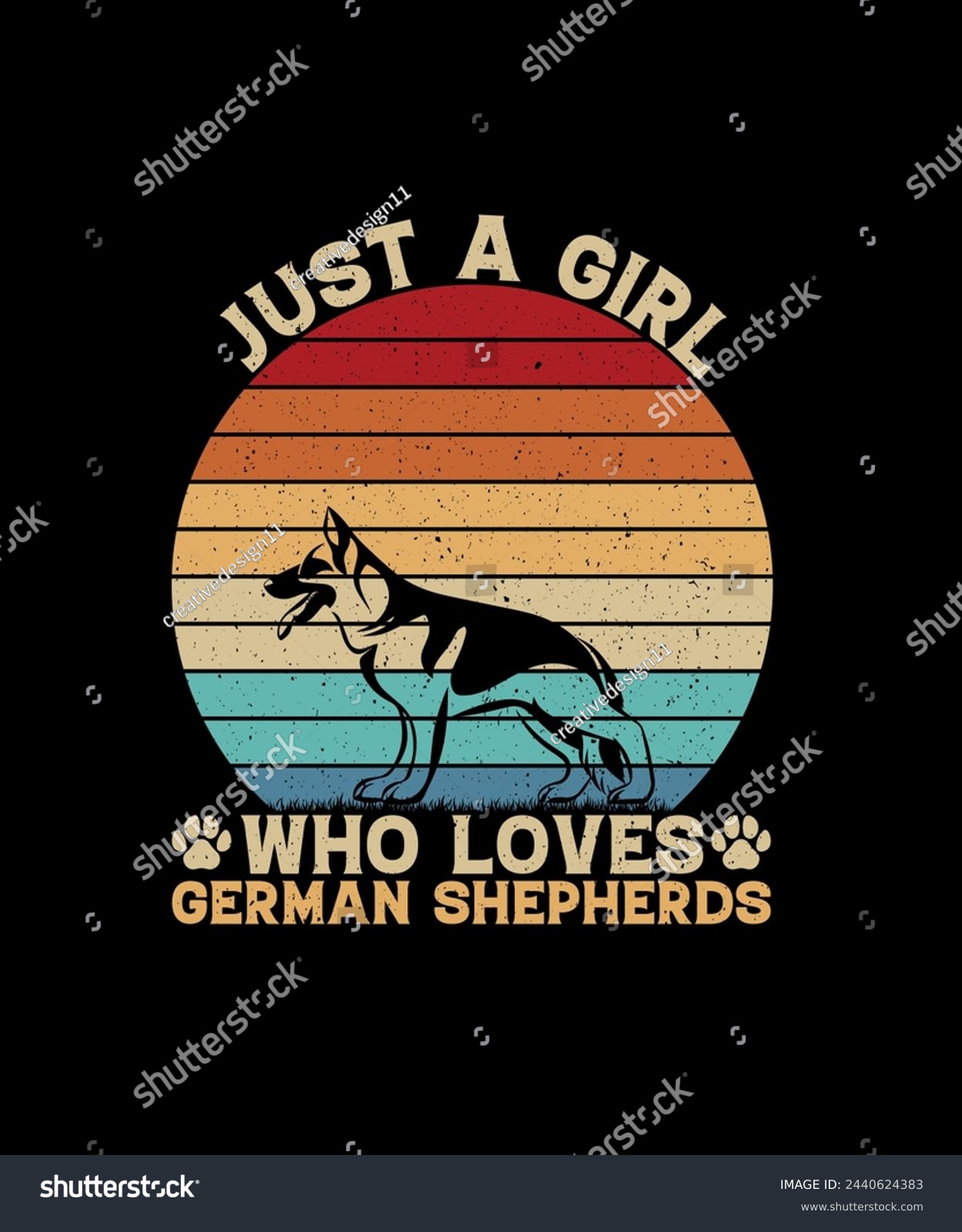 SVG of just a girl who loves german shepherds svg