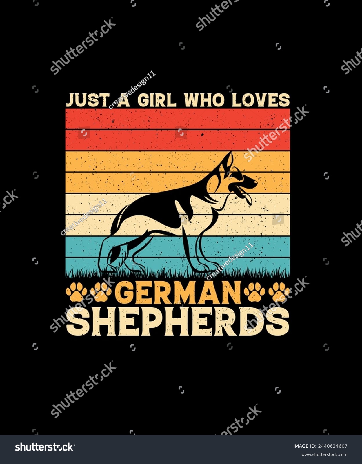 SVG of Just a girl who loves german shepherds svg