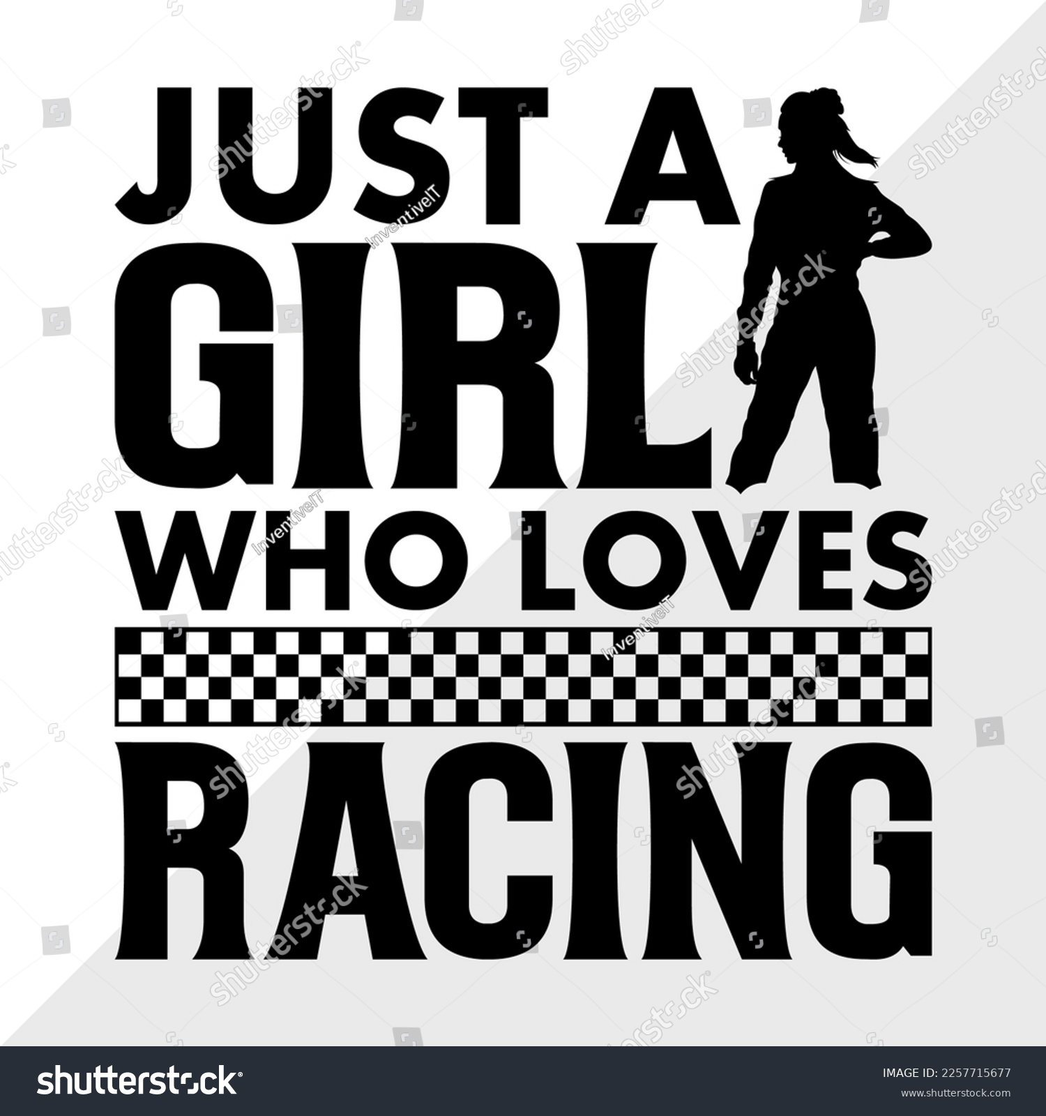 SVG of Just A Girl Who Loves Racing SVG Printable Vector Illustration svg