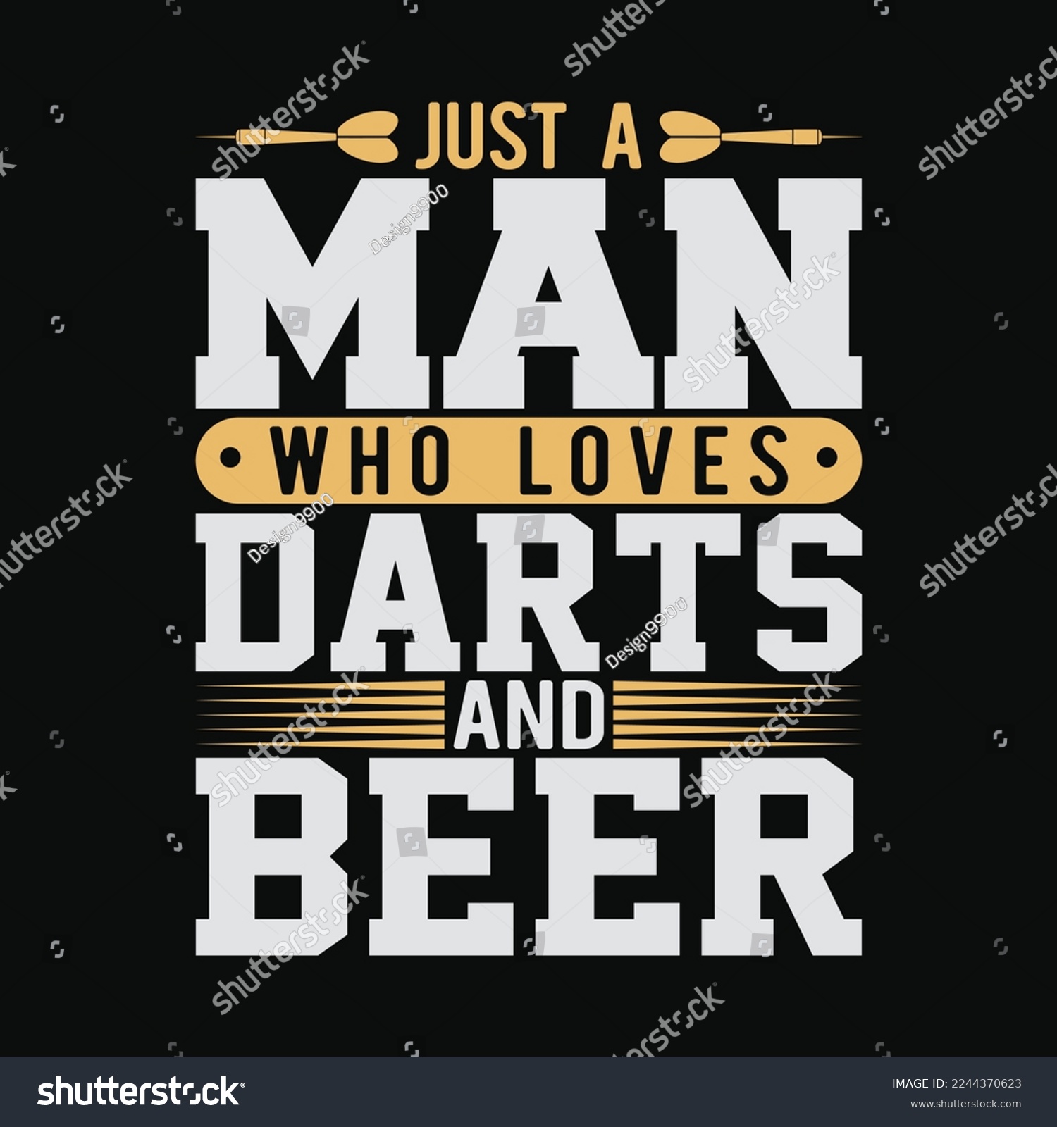 SVG of Just A Man Who Loves Darts And Beer Funny Darts Player svg