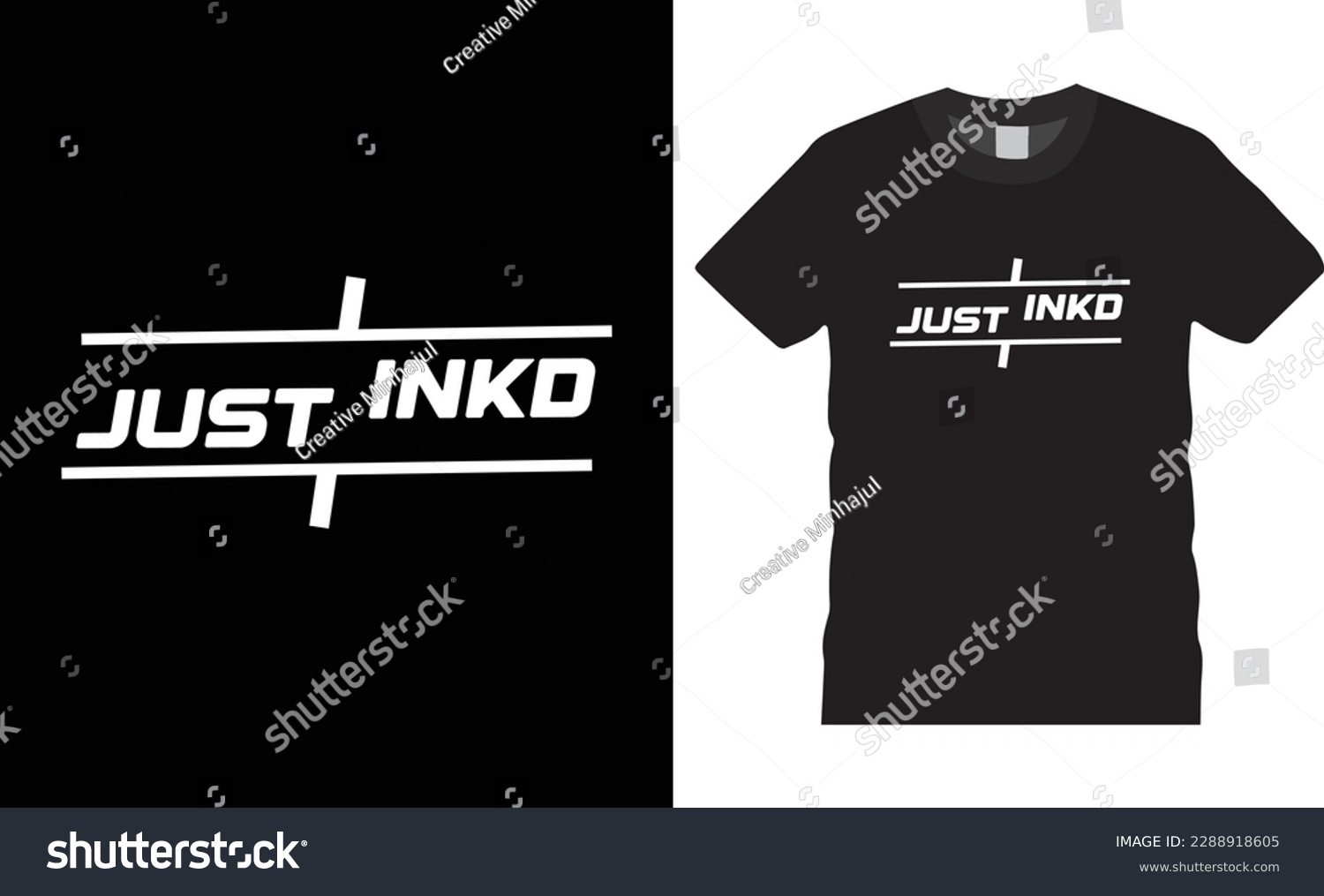 SVG of Just inka SVG typography graphic t-shirt design. Fully editable vector graphic prints, vector illustration print ready file. svg