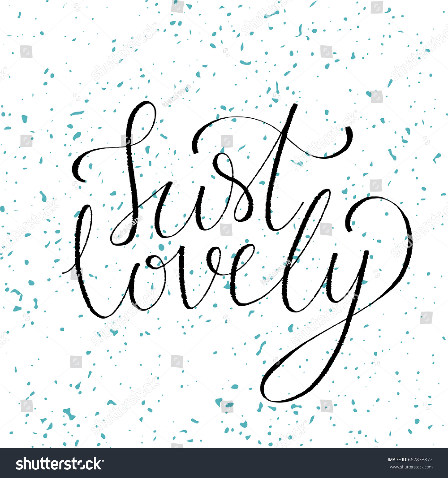 Just Lovely Hand Written Font Abstract Stock Vector (Royalty Free ...