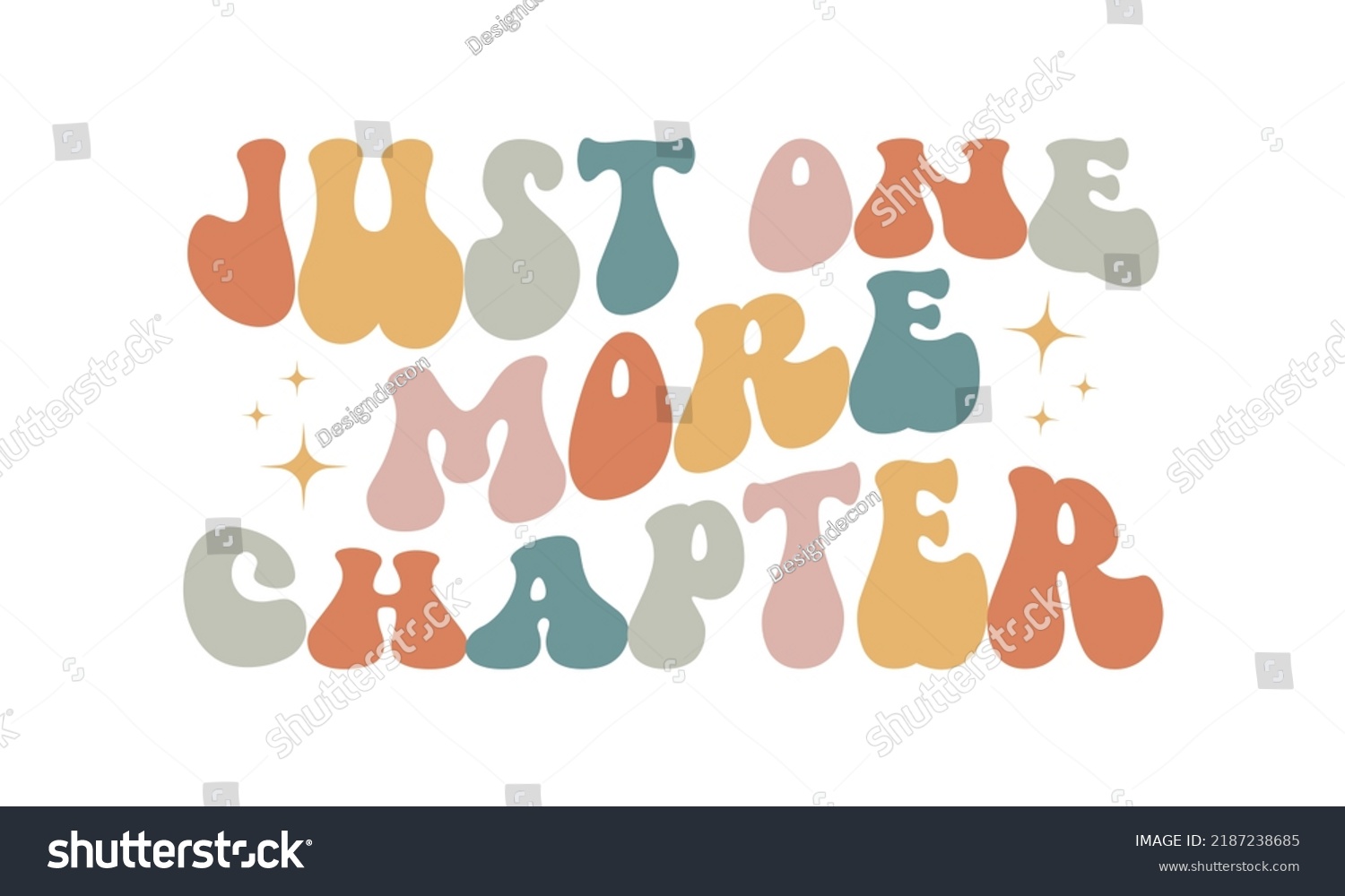 SVG of Just one more chapter Retro Reading wavy 3D typography Sublimation vector EPS on white background svg