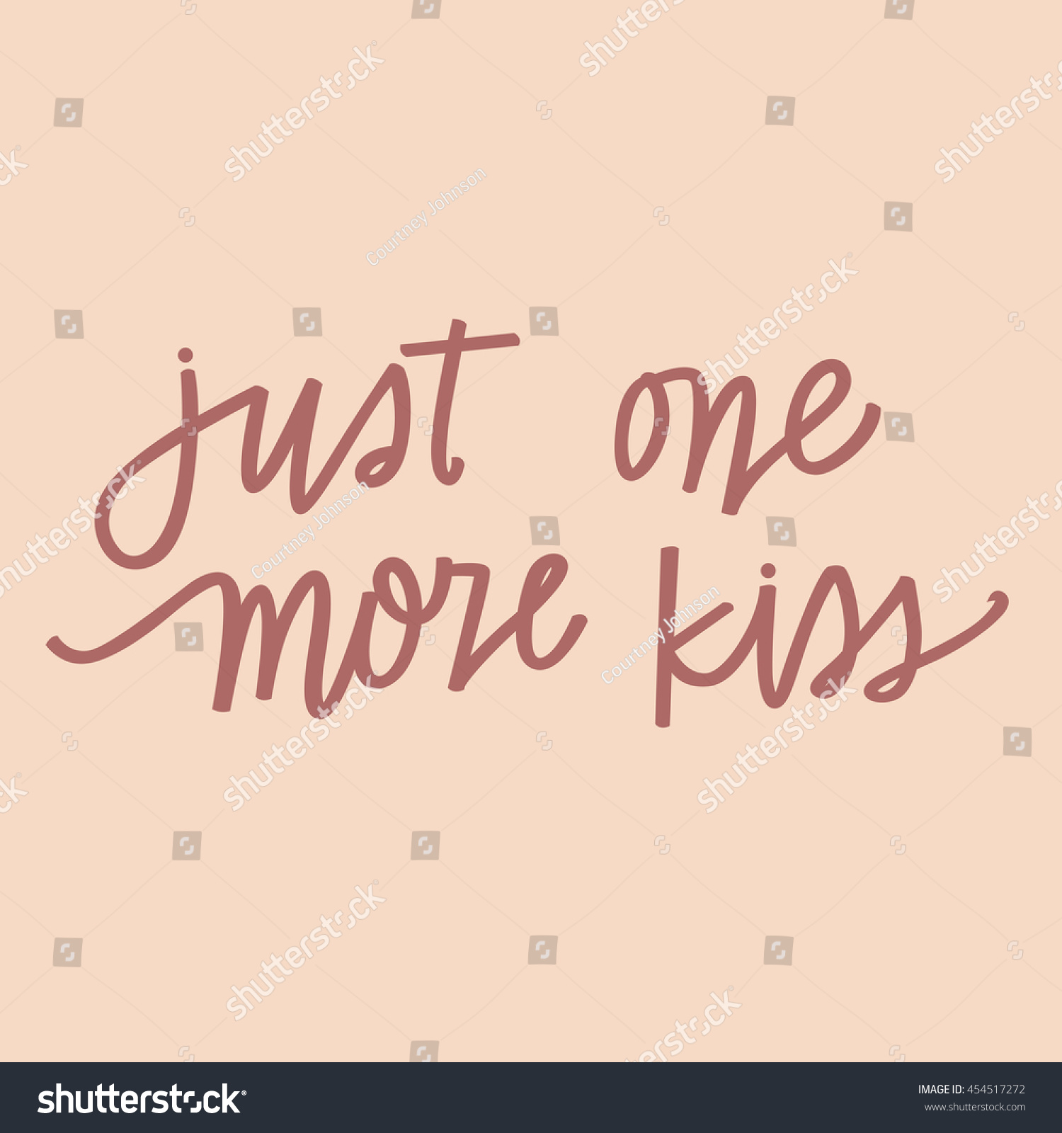 Just One More Kiss Stock Vector Royalty Free