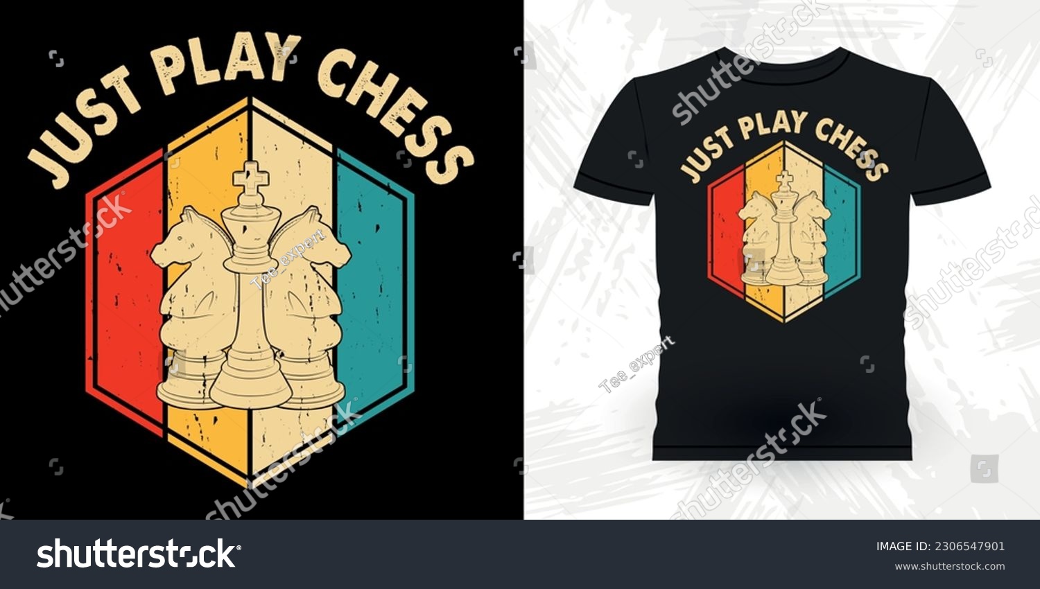 SVG of Just Play Chees Funny Chess Player Retro Vintage Chess Board T-shirt Design svg