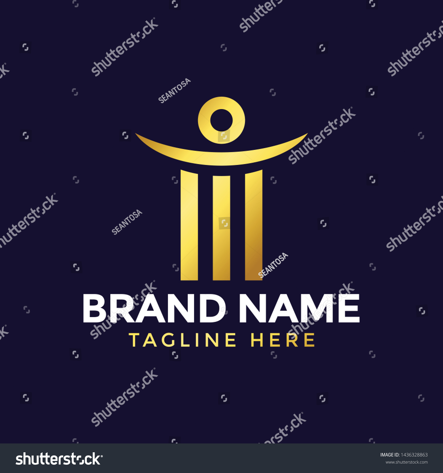 Justice Logo Judiciary Style Someone Who Stock Vector (Royalty Free ...