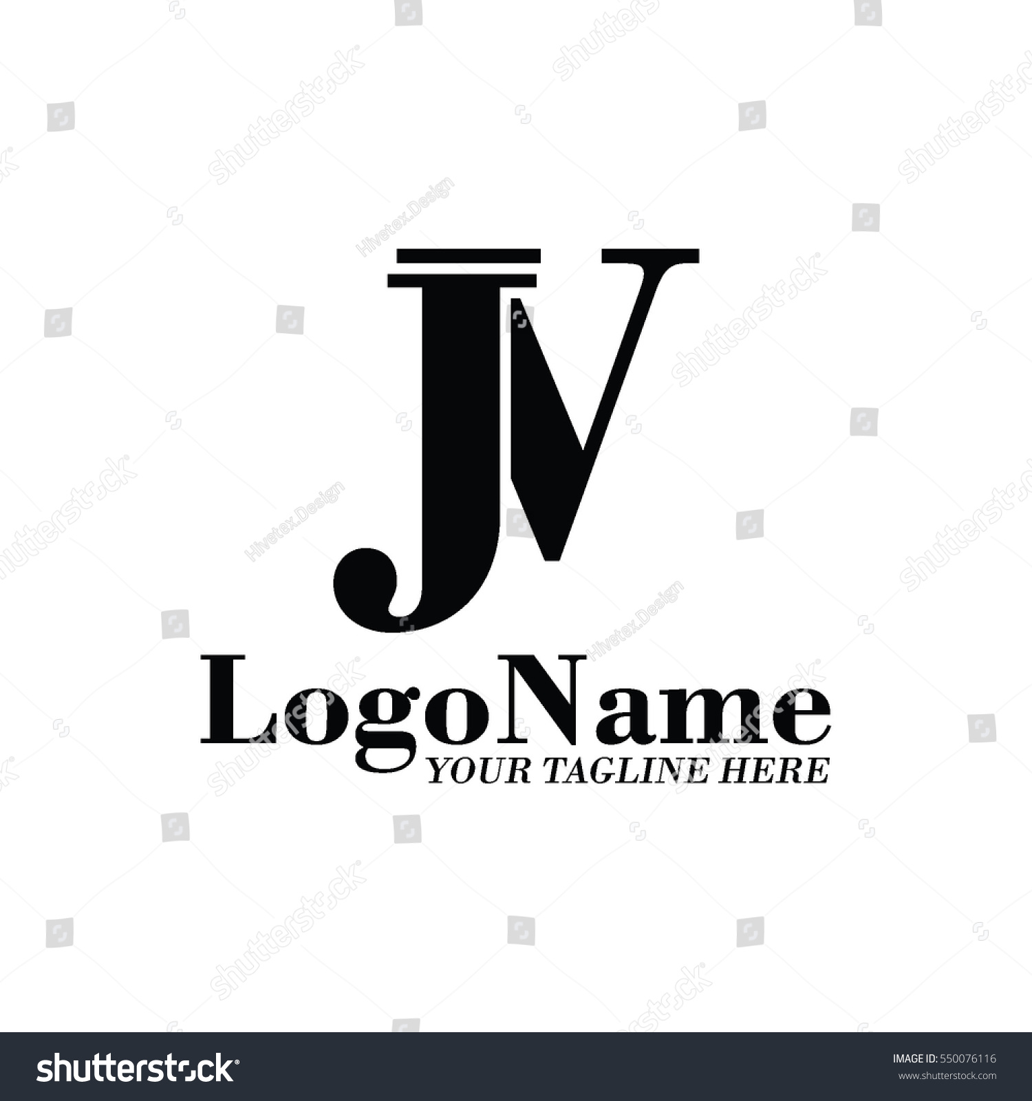 Jv Logo Stock Vector Royalty Free