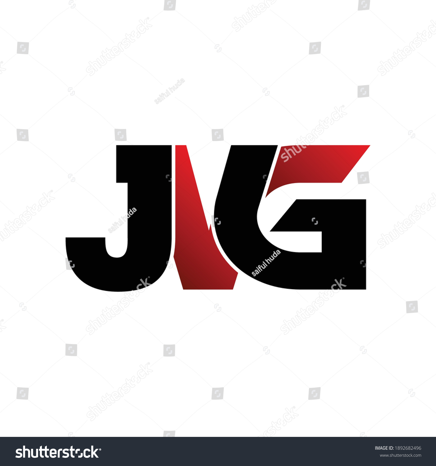 Jvg Letter Monogram Logo Design Vector Stock Vector Royalty Free