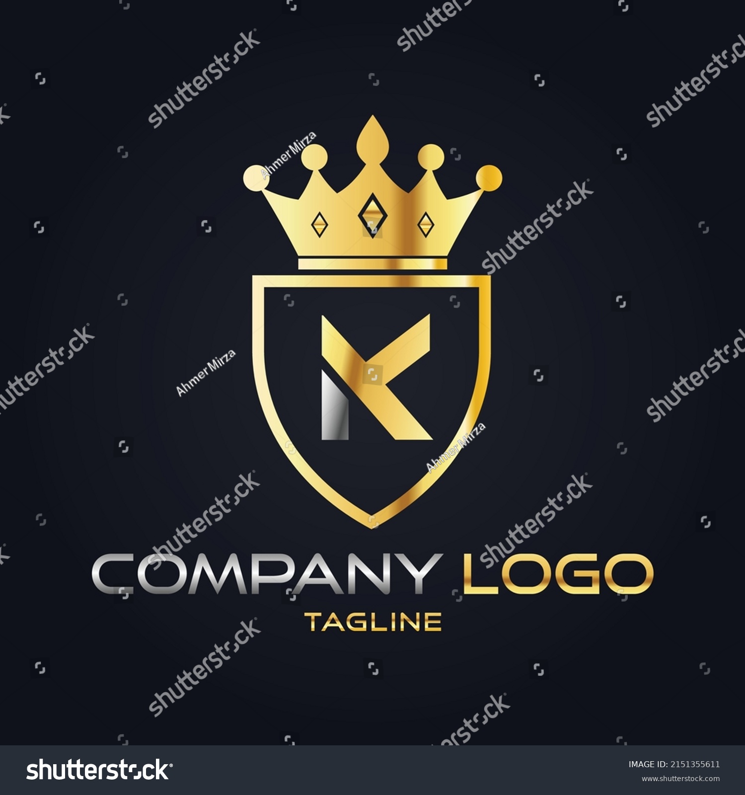 K Letter 3d Luxury Golden Crown Stock Vector (Royalty Free) 2151355611 ...