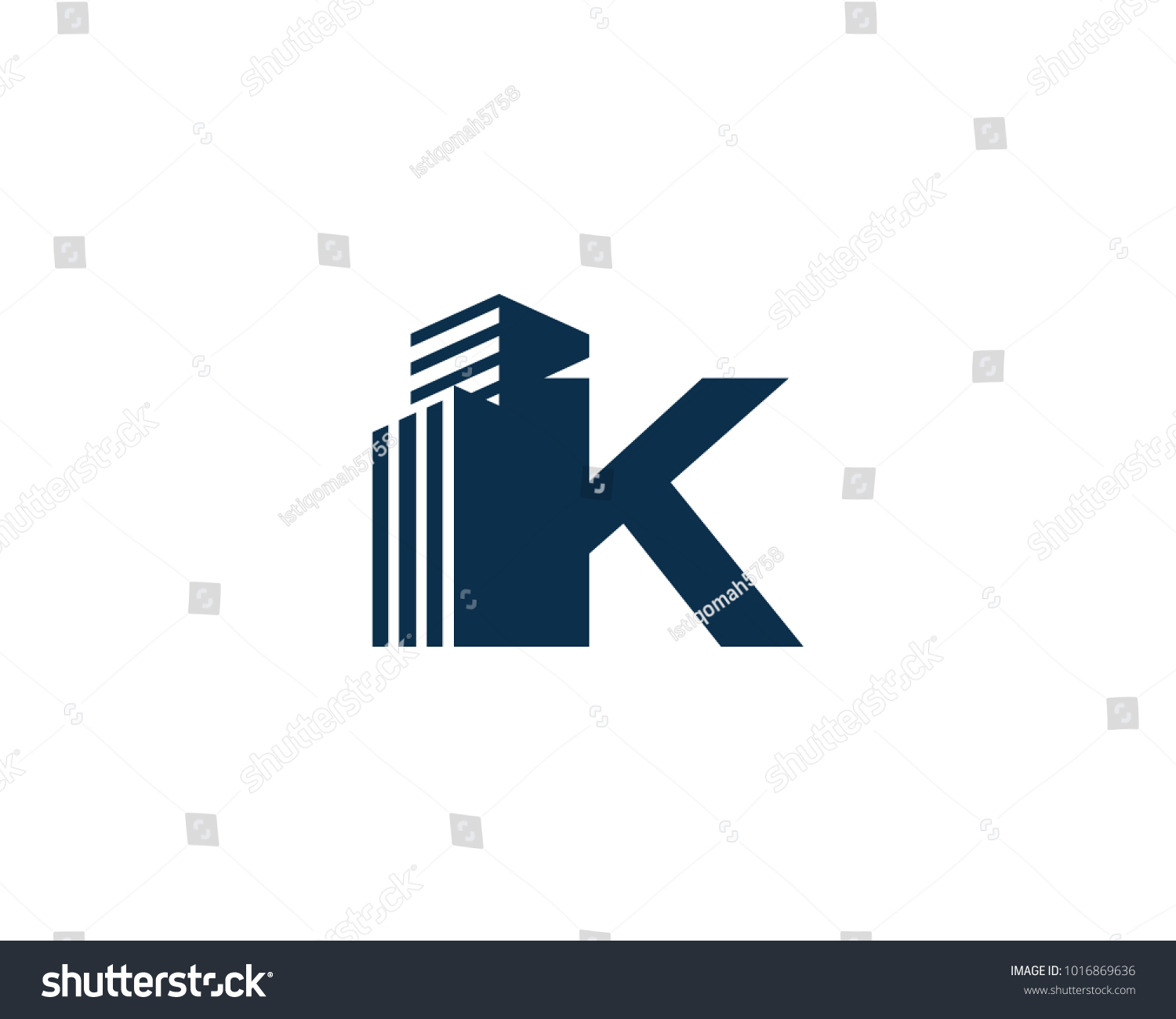 K Letter Building Construction Company Logo Stock Vector Royalty Free