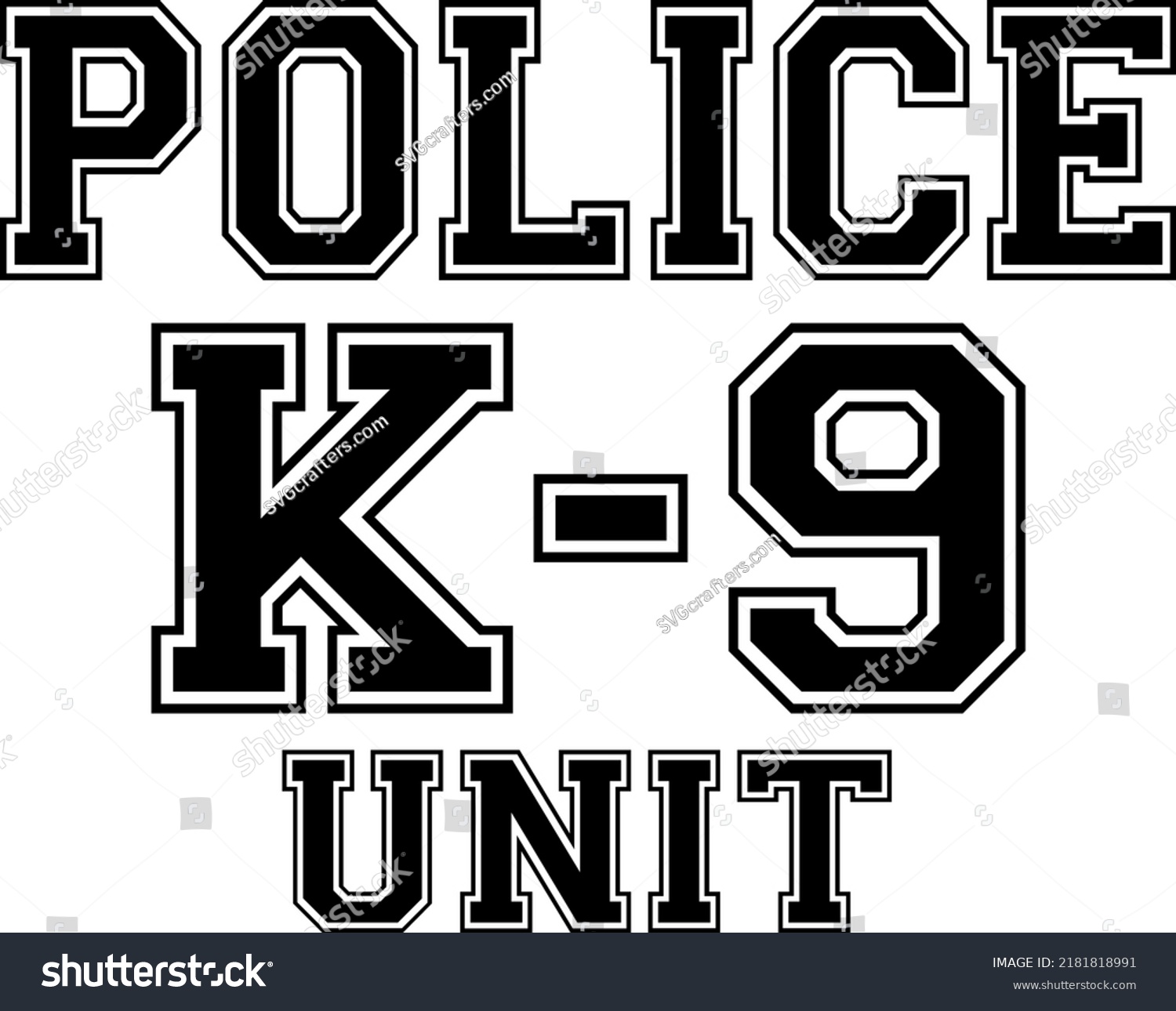 SVG of K9 police dog vector illustration svg