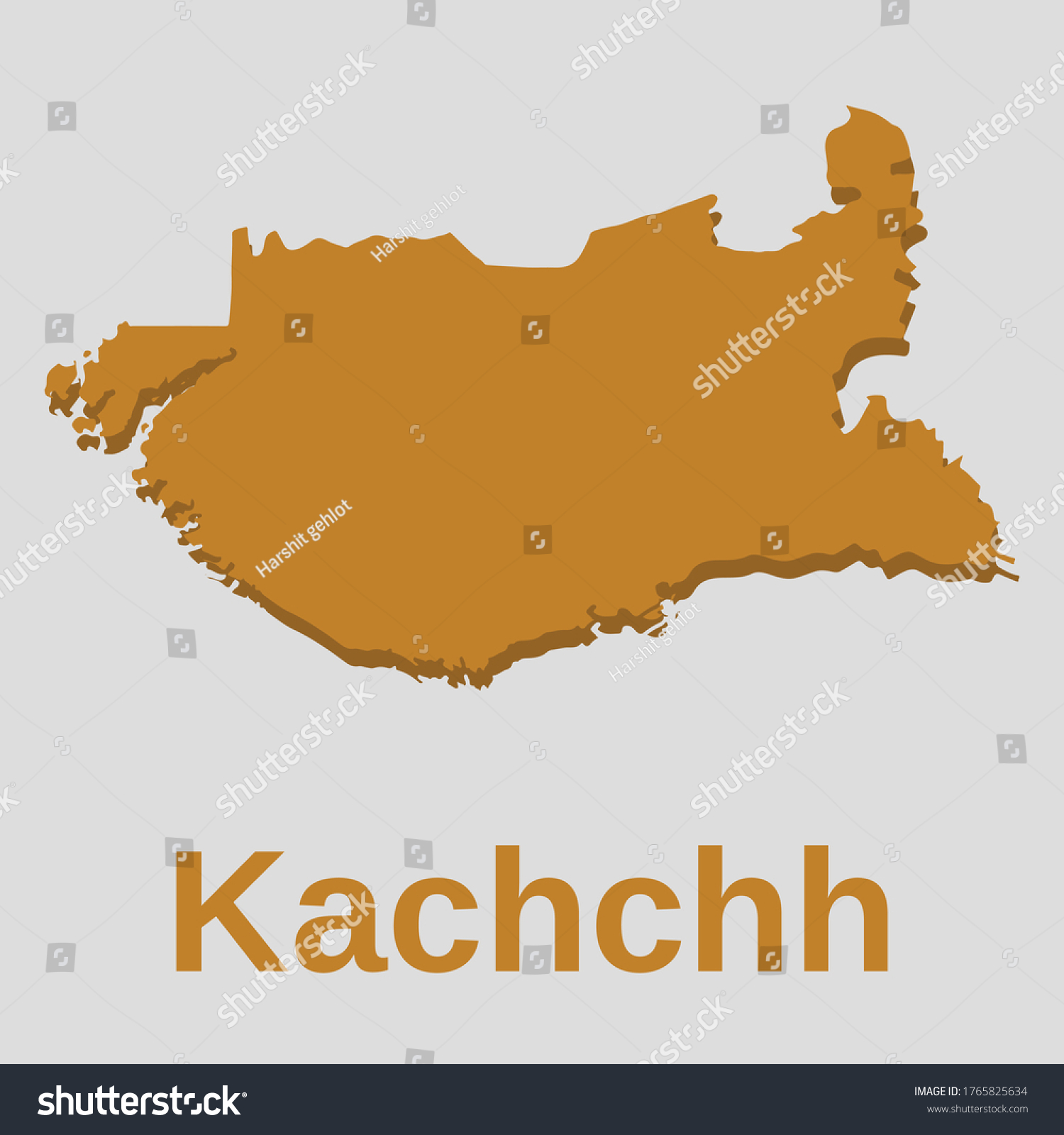 Kutch Map In Gujarati Kachchh Map Gujrat Kutch Clipart Flat Stock Vector (Royalty Free)  1765825634 | Shutterstock