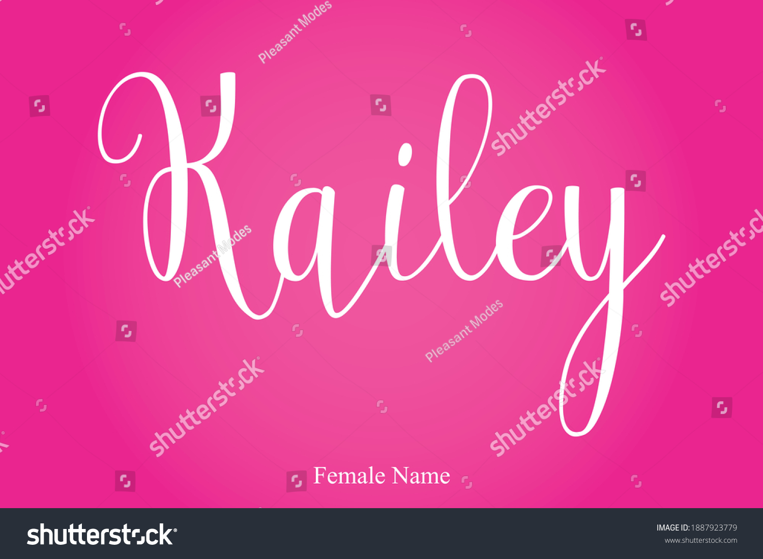 Kailey Female Name Cursive Calligraphy Text Stock Vector Royalty Free