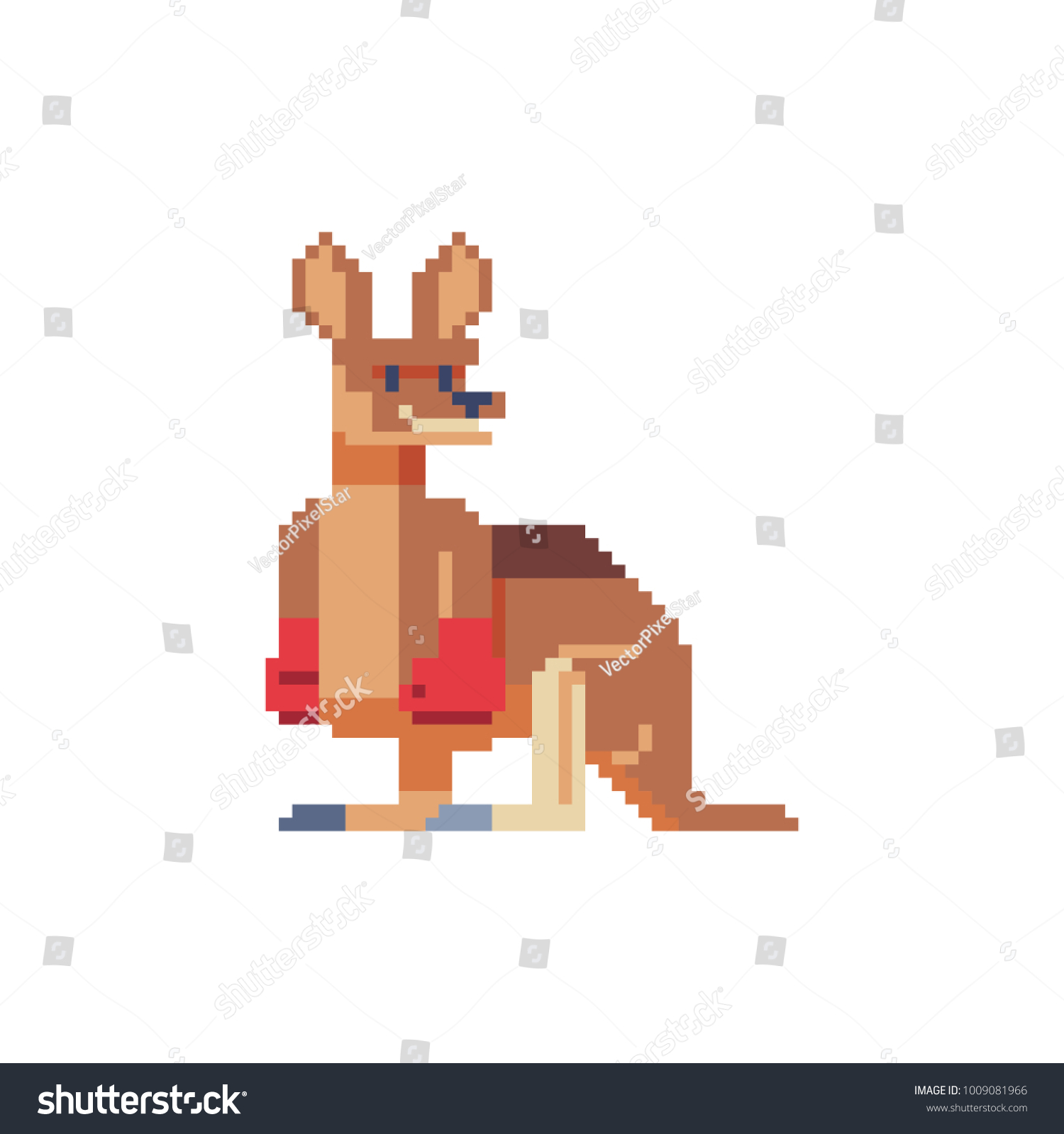 kangaroo boxer pixel art