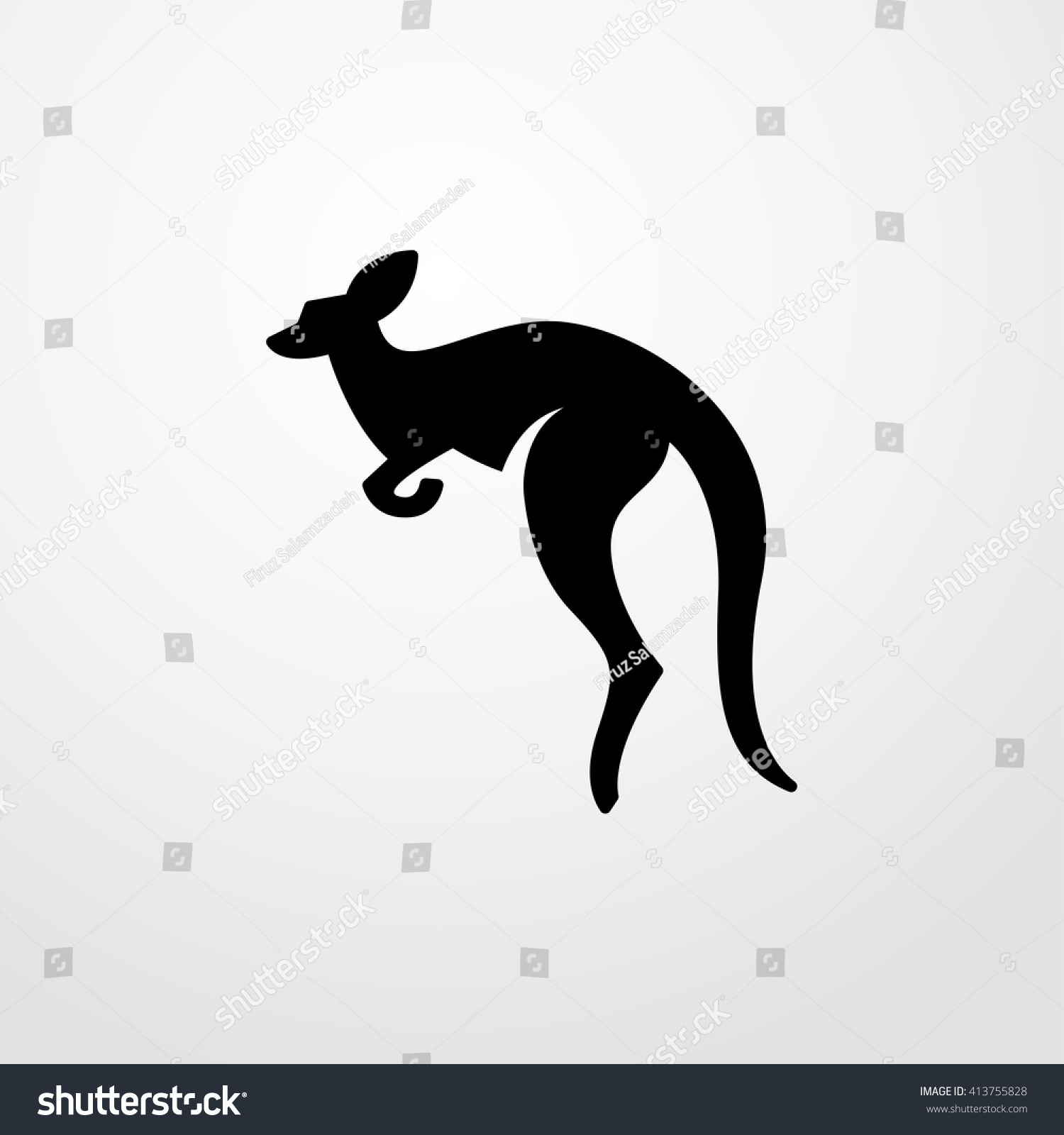 Kangaroo Icon. Kangaroo Sign Stock Vector Illustration 413755828