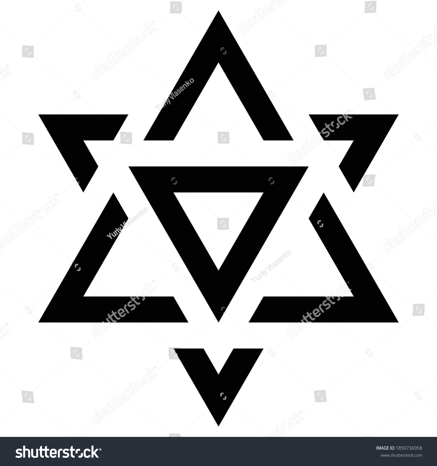 Kanizsa Triangle Style Illusion Tribal Illustration Stock Vector ...