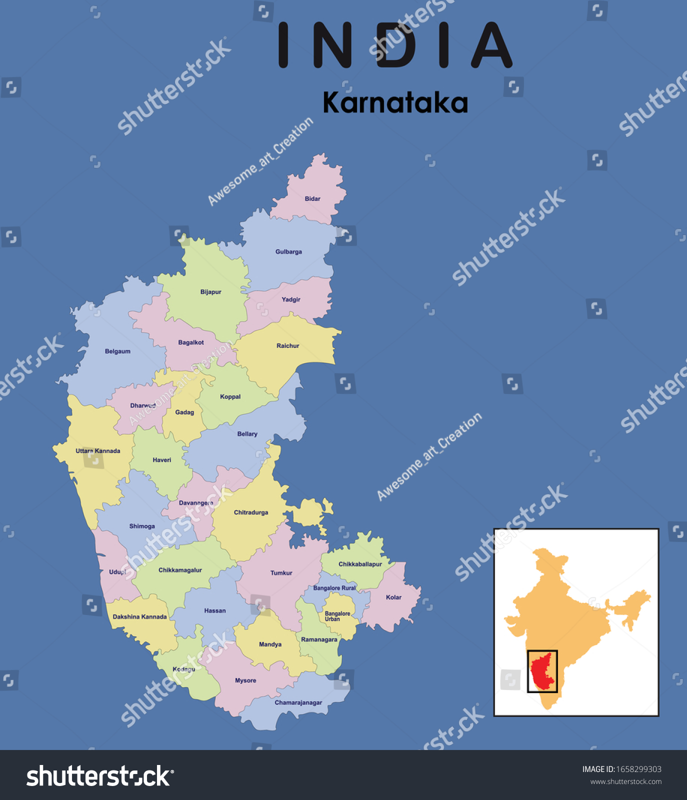 Bangalore Map In Karnataka Karnataka_Map" Images, Stock Photos & Vectors | Shutterstock