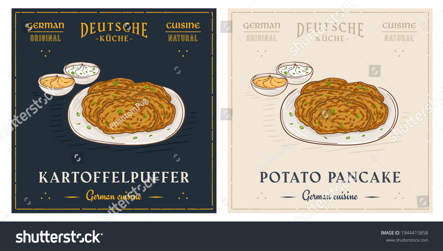 SVG of Kartoffelpuffer german Potato pancakes draniki svg