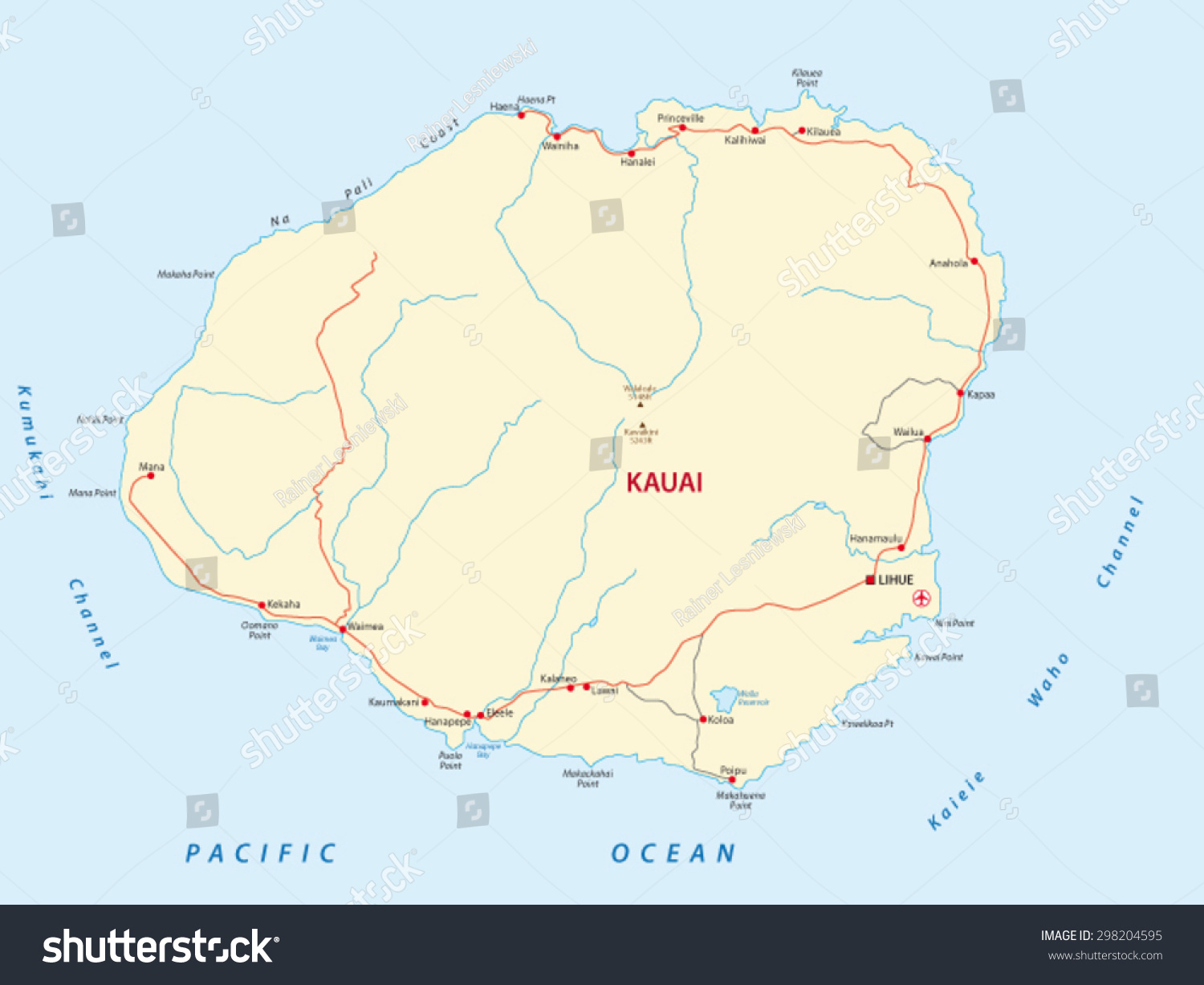 582 Kauai map Images, Stock Photos & Vectors | Shutterstock