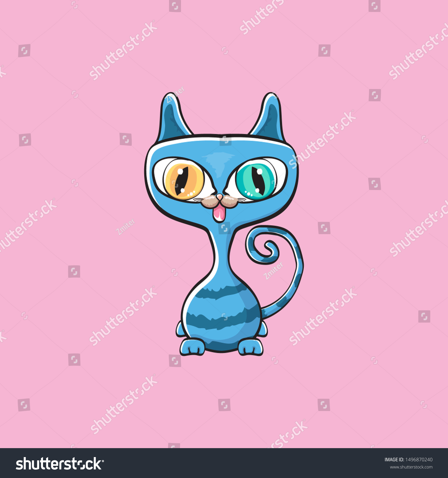 Pink Kawaii Pink Cute Cat Backgrounds - Goimages Box