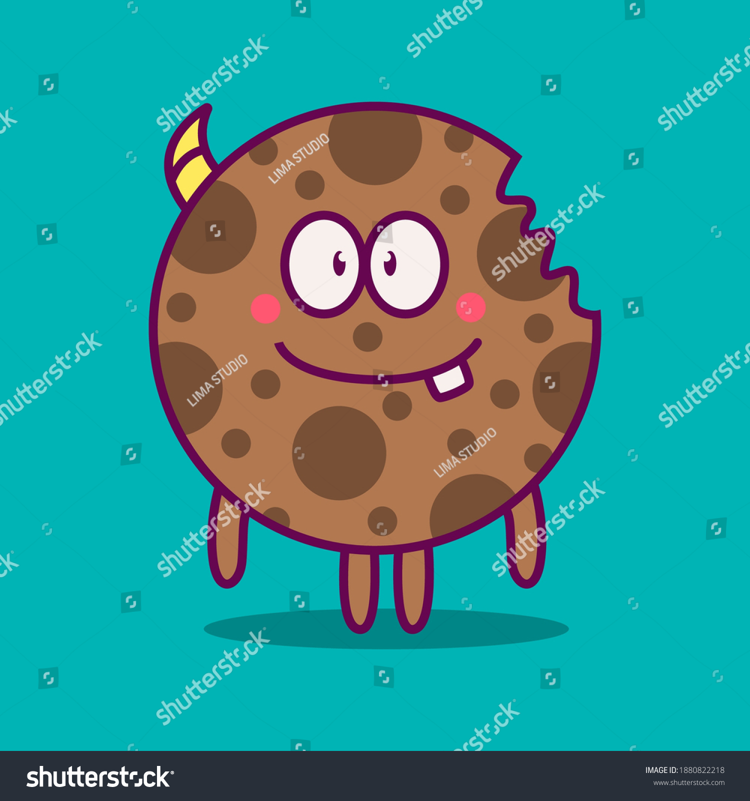 SVG of kawaii doodle monster cartoon designs  for coloring, backgrounds, stickers, logos, icons and more  svg
