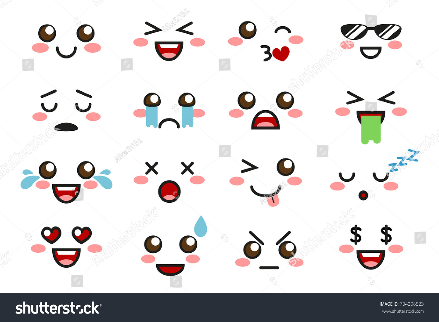 kawaii emoji cute emoticons