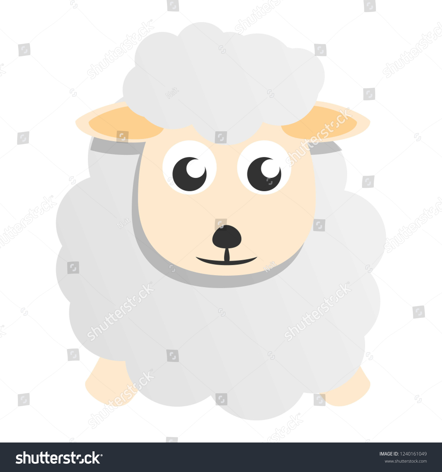 Kawaii Lamb Icon Cartoon Illustration Kawaii Stock Vector (Royalty Free ...