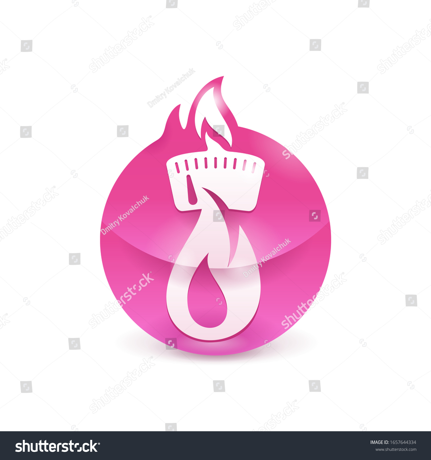 SVG of kcal glossy icon (calories sign) combination of flame (fat burning) and weight scales - isolated vector emblem for healthy food, fitness or diet program packaging svg