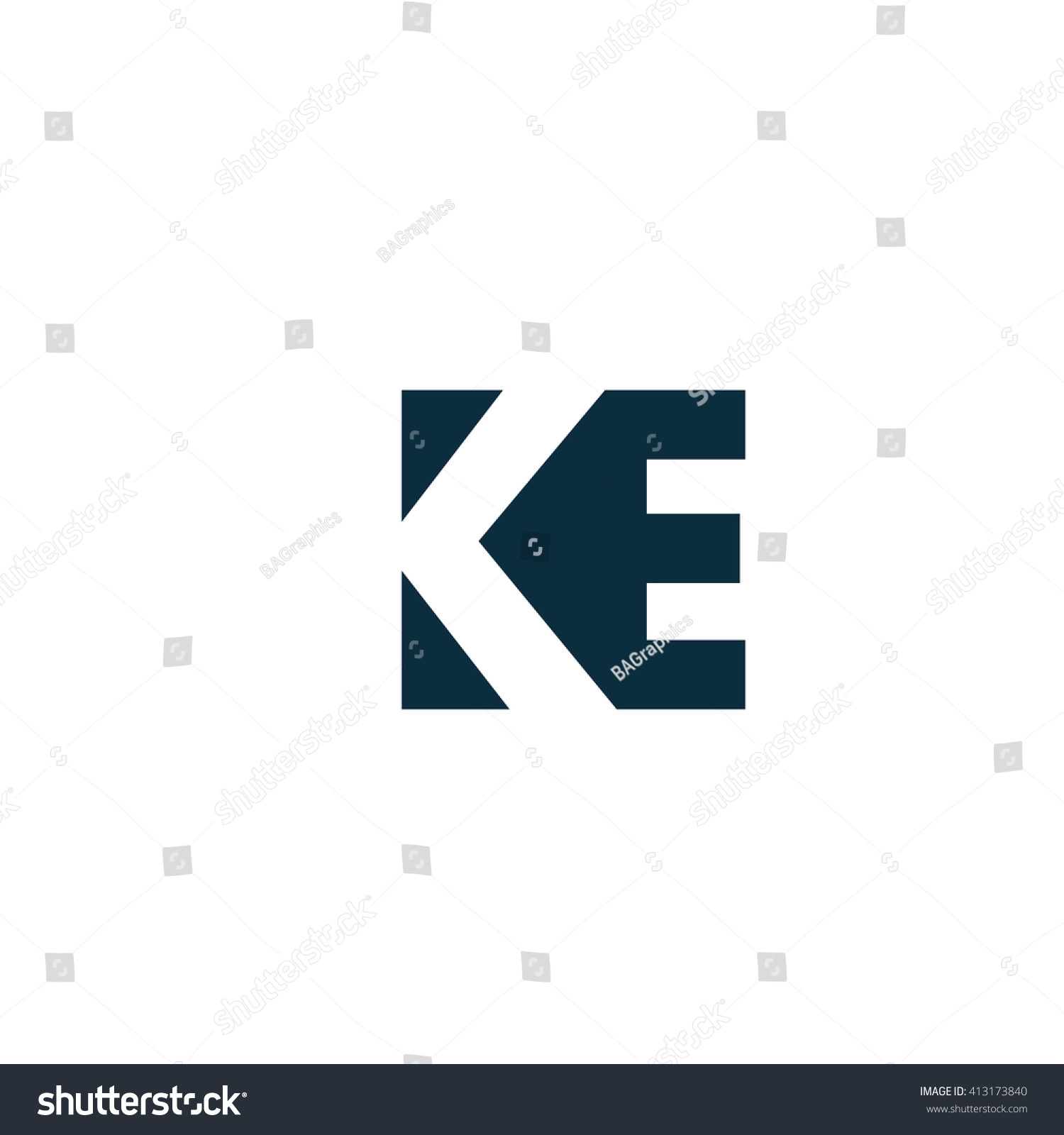 Ke Logo Vector Graphic Branding Letter Stock Vector Royalty Free 413173840