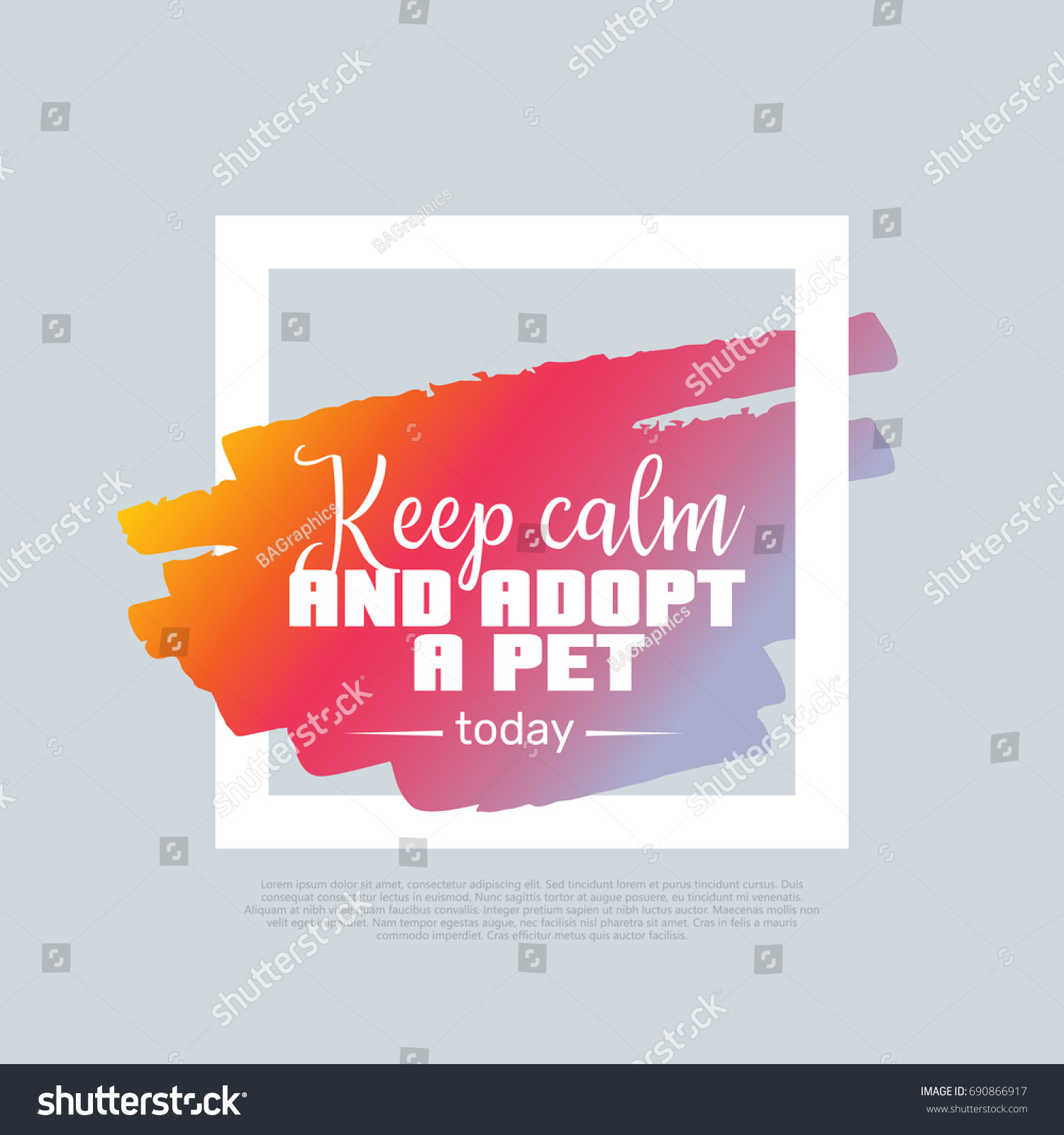 SVG of Keep calm and adopt a pet. Vector clip-art template, poster  Motto, label, text. Compatible wtih PNG, JPG, AI, CDR, SVG, PDF and EPS. svg