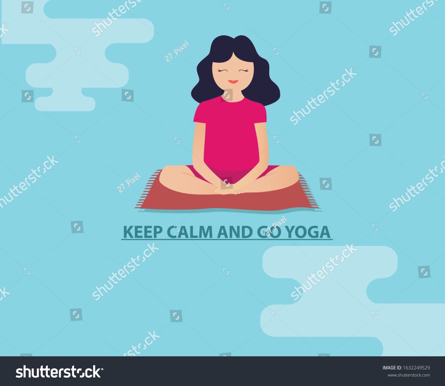 Keep Calm Do Yogayoga Lifestylehealthy Living Stock Vector Royalty Free