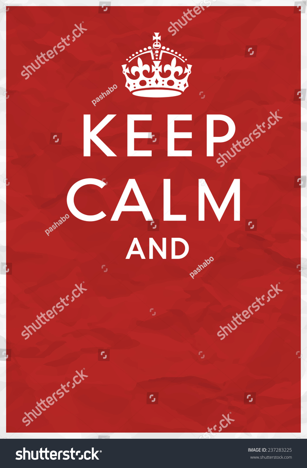 Keep Calm Poster With Crown Stock Vector Illustration 237283225 ...