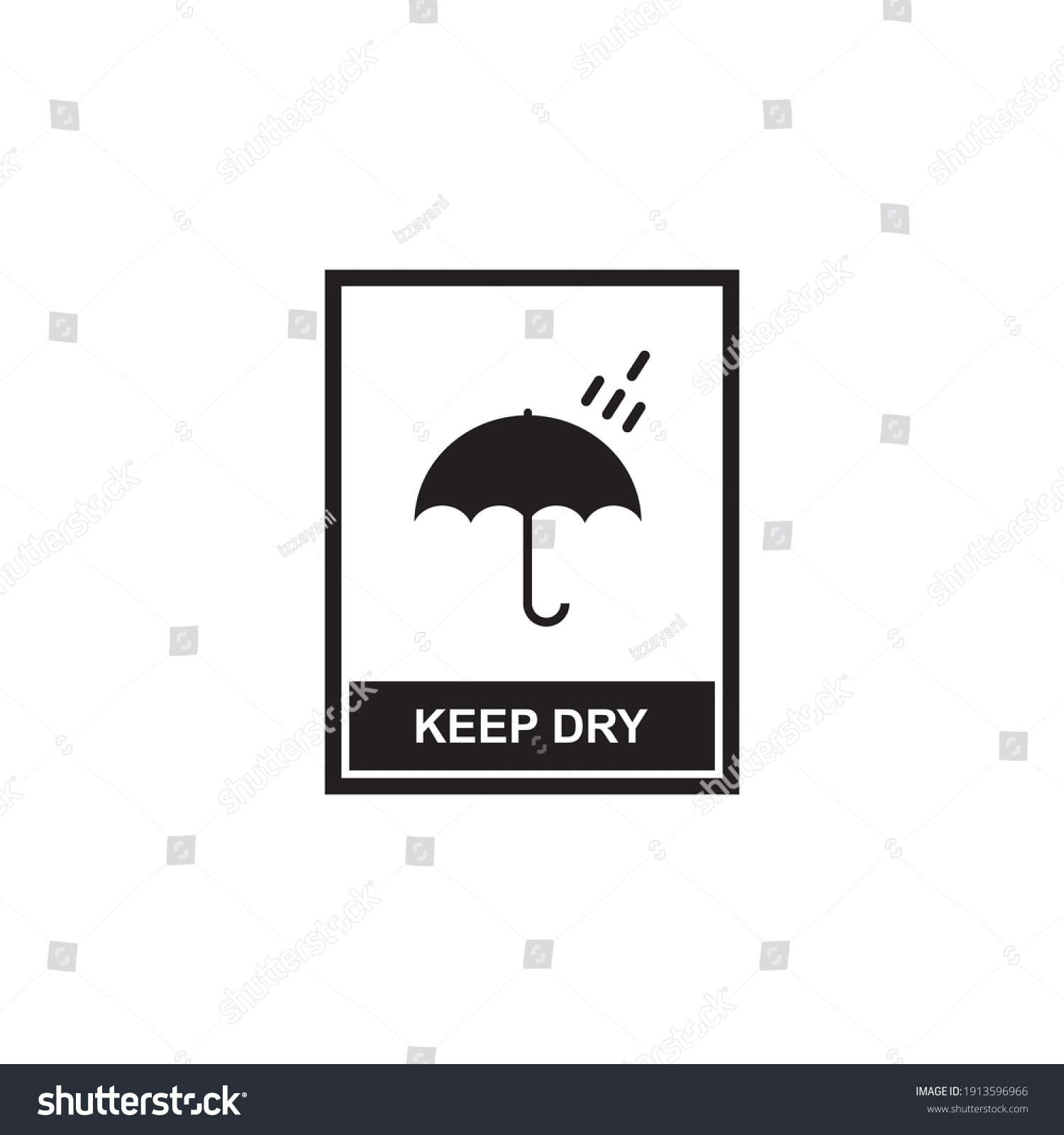 Keep Dry Packaging Icon Symbol Sign Stock Vector (Royalty Free ...