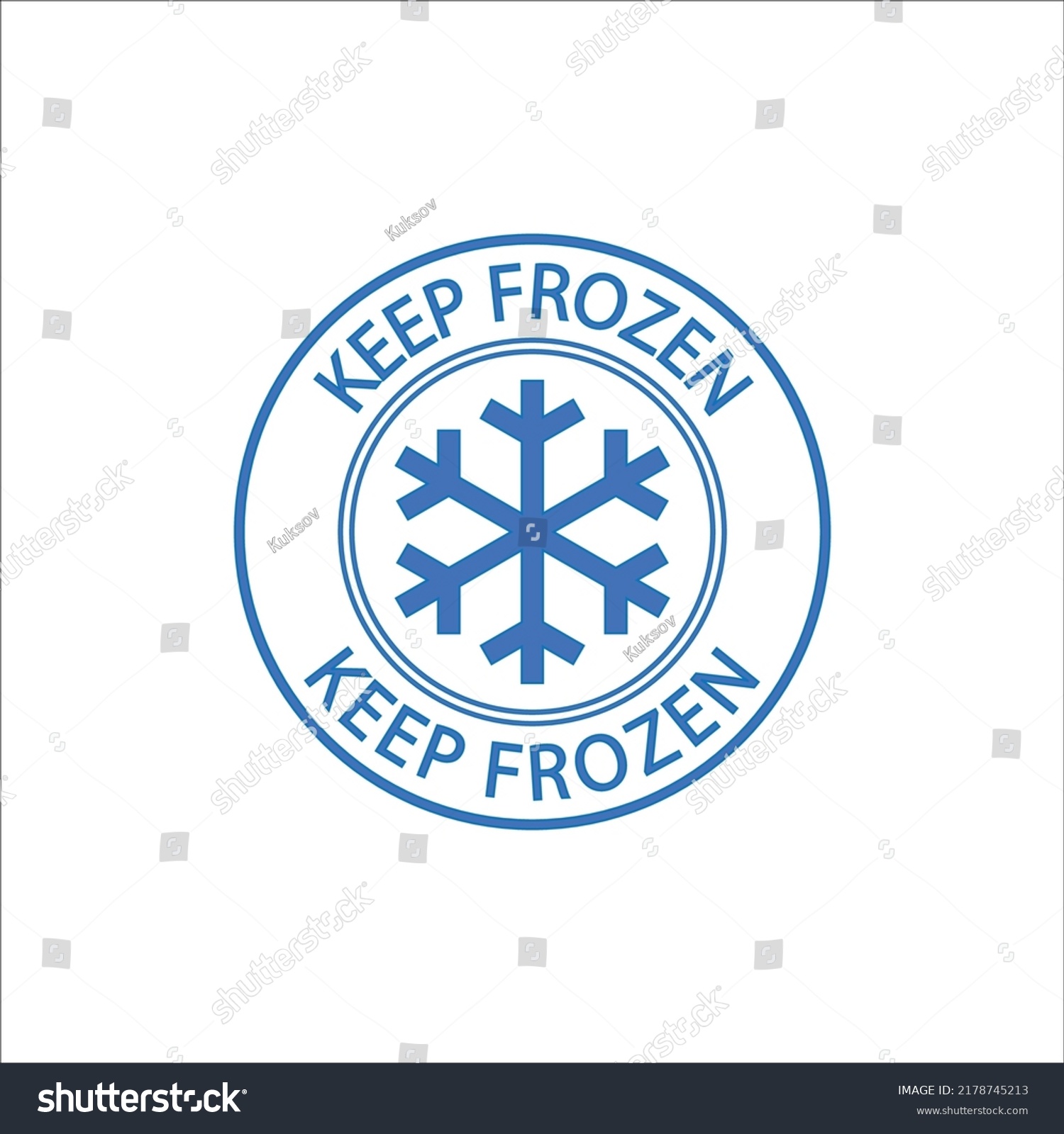 Keep Frozen Frozen Product Logo Stamp Stock Vector (royalty Free 