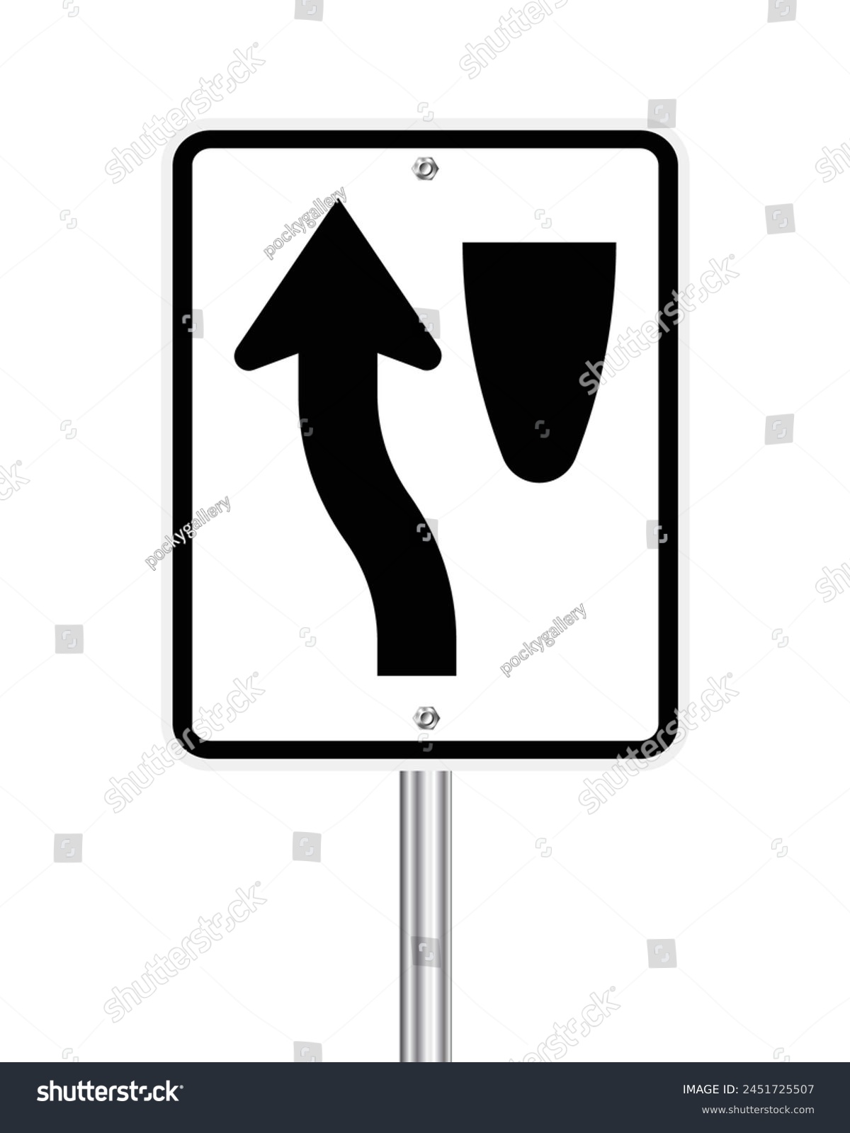 SVG of Keep left traffic sign on white background svg